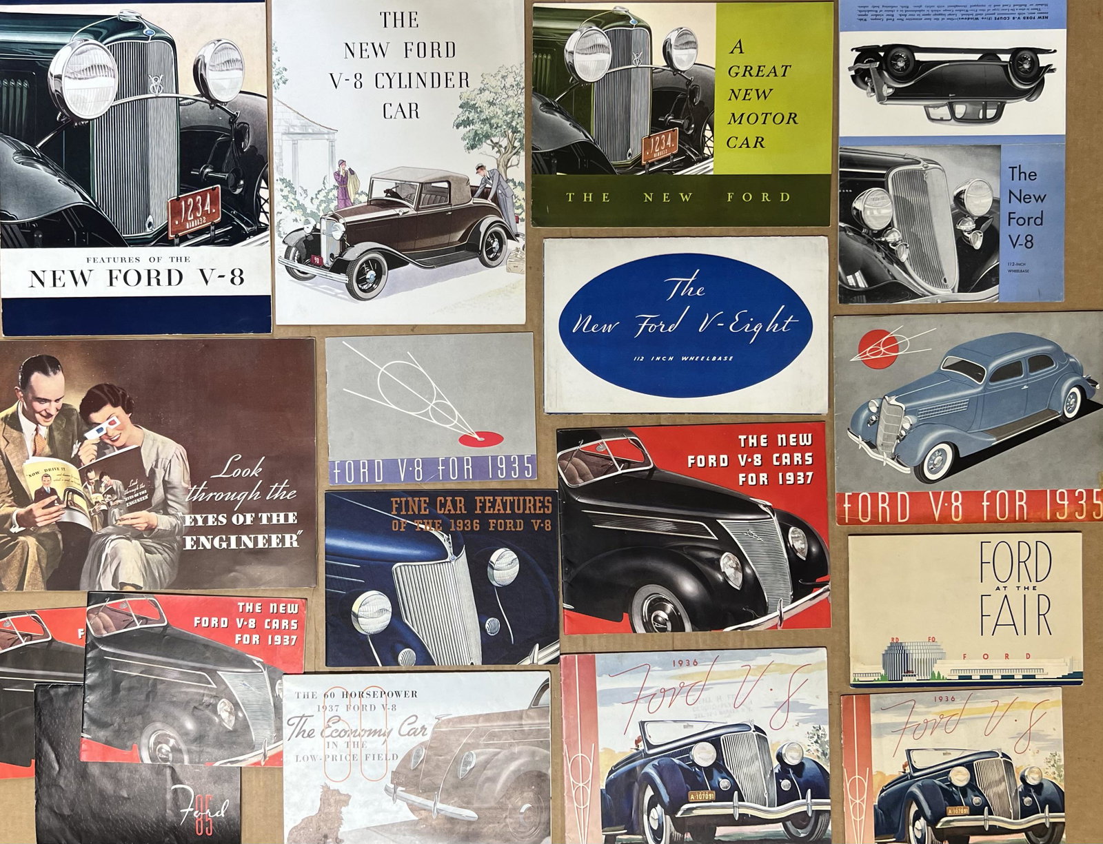 1932-1937 Ford V 8 brochures - 17 total (1 of 2)