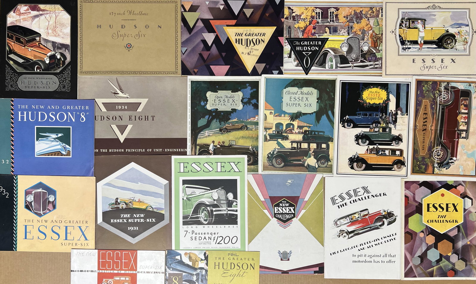 1928-1934 Hudson and Essex brochures - 20 items (1 of 2)