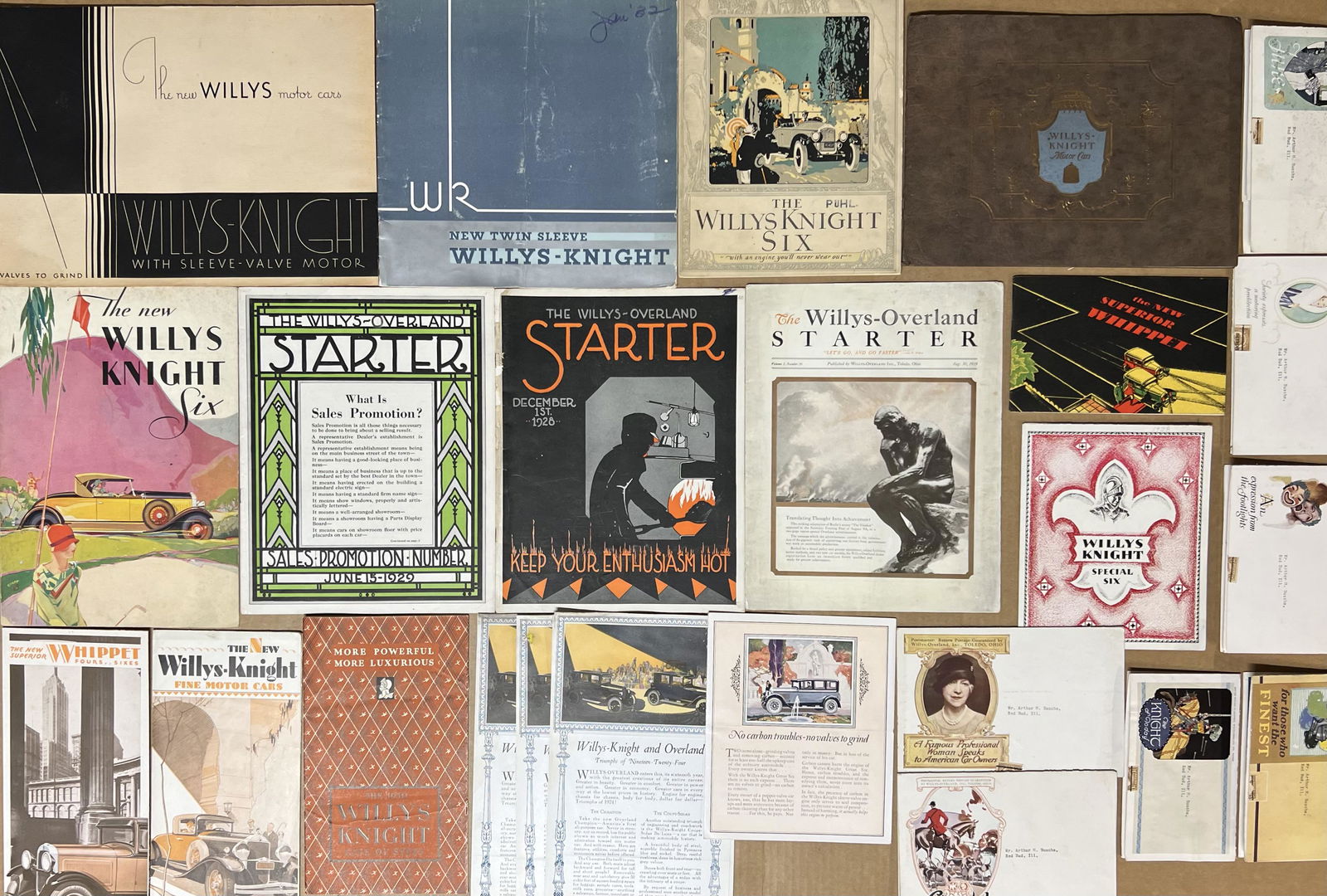 1922-1932 Willys Knight, Whippet, Willys brochures - 22 items (1 of 2)