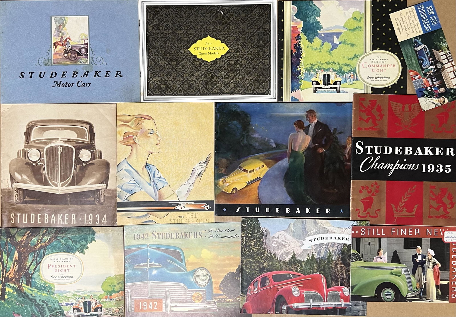 Twenty two Studebaker, Reo, Rockne brochures (1 of 2)