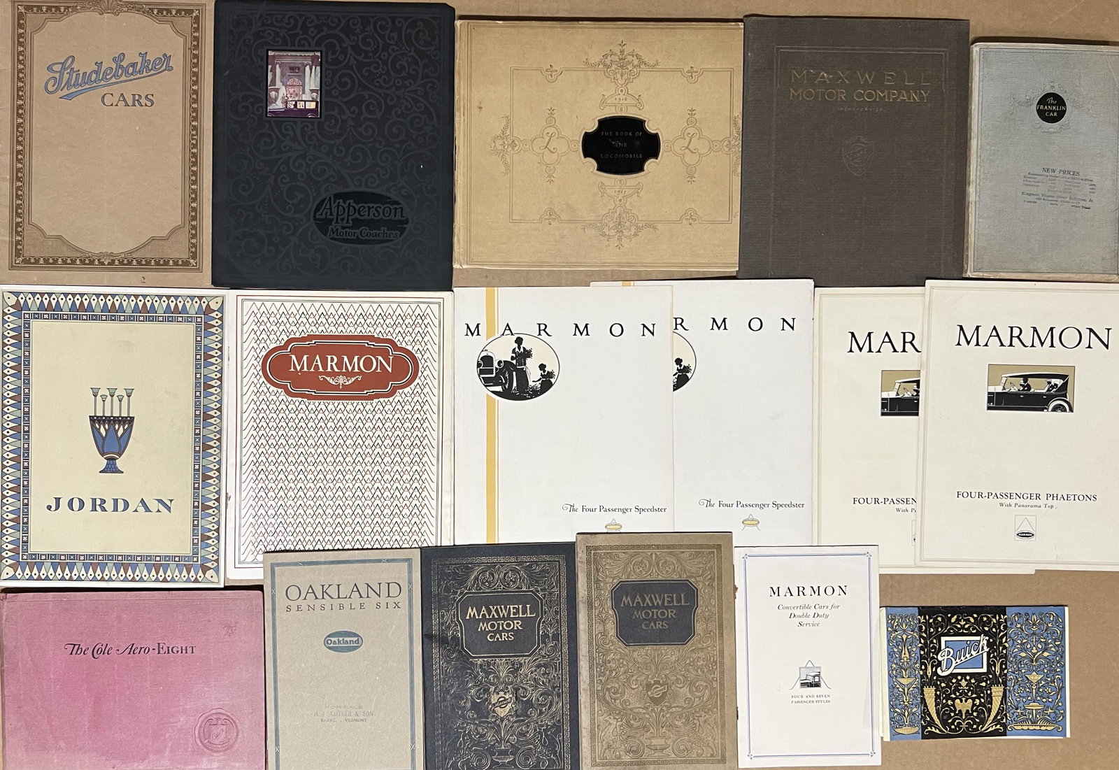 Thirty mixed make brochures from Teens-1920's (1 of 2)