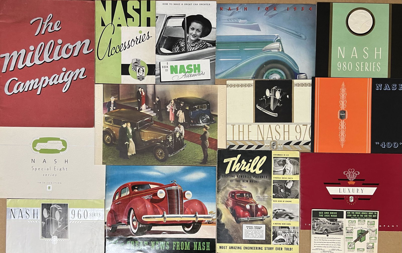 Twenty four Nash brochures from 1932-1942 (1 of 2)