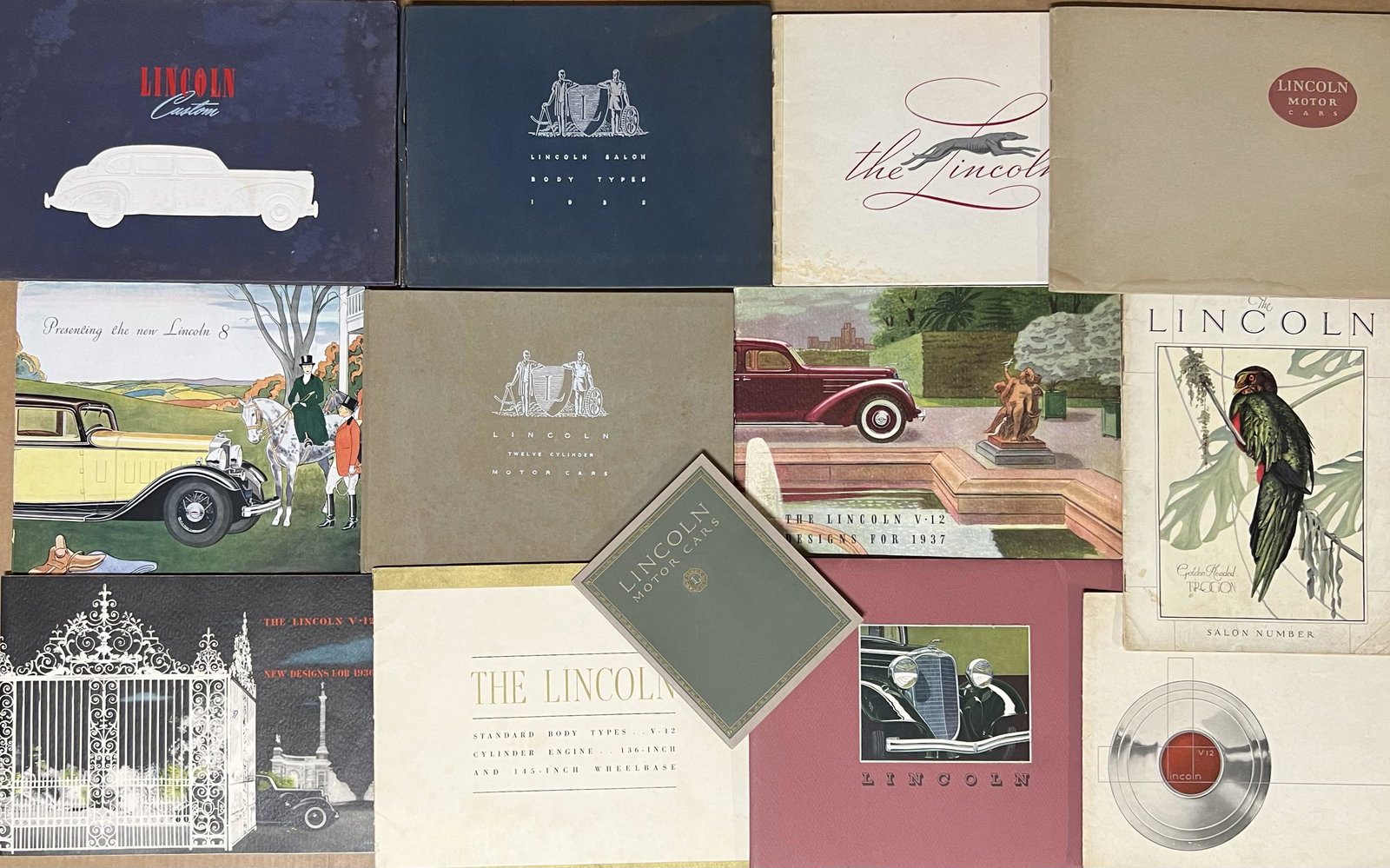 Thirteen Lincon catalogs from 1924-1941 (1 of 2)