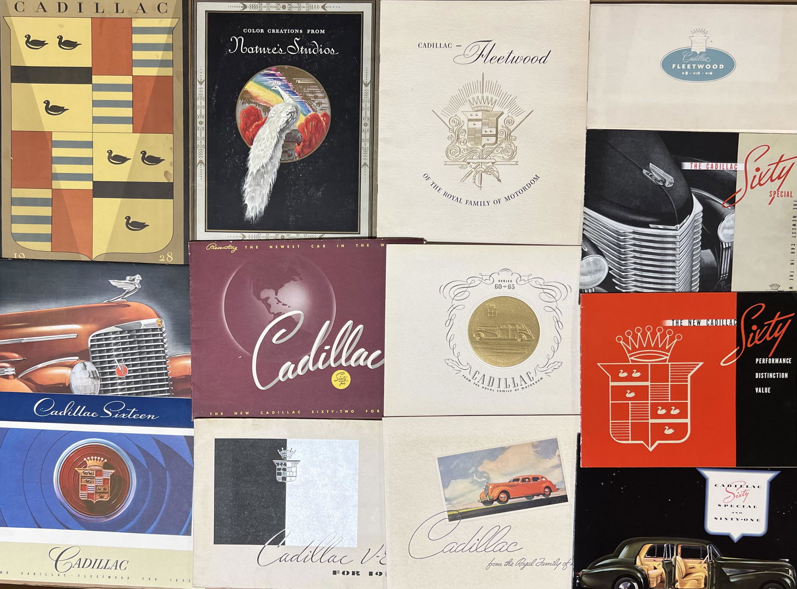 Twenty Cadillac brochures from 1928-1942 (1 of 2)