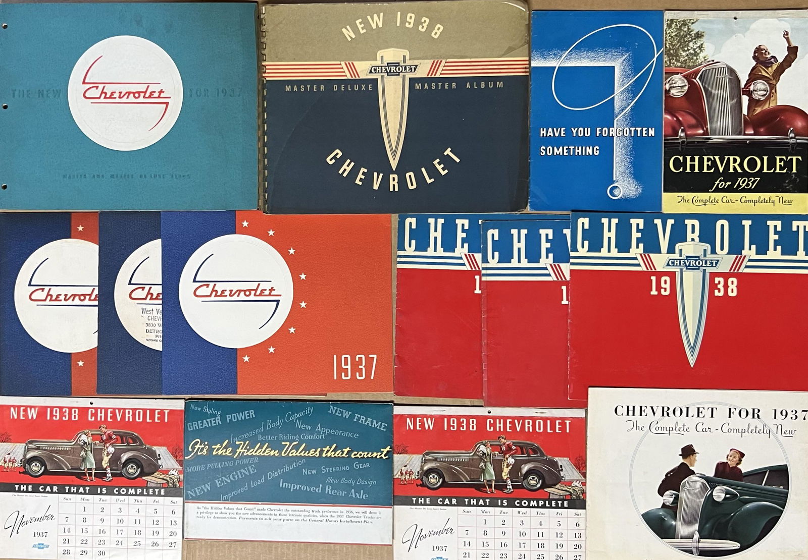 1937 and 1938 Chevrolet dealer albums, other brochures (1 of 2)