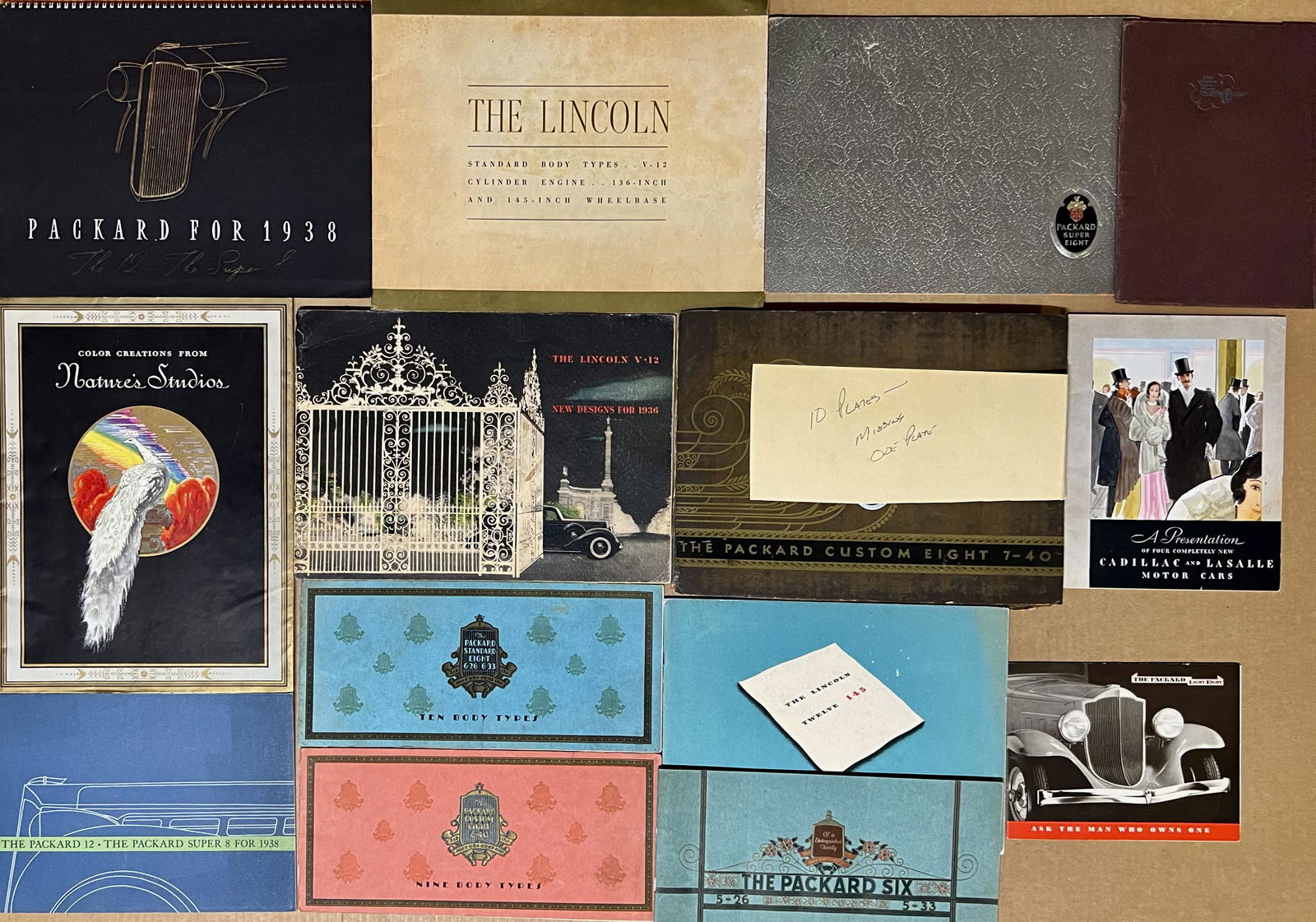 Fourteen classic era, 1920's-1930's brochures (1 of 2)