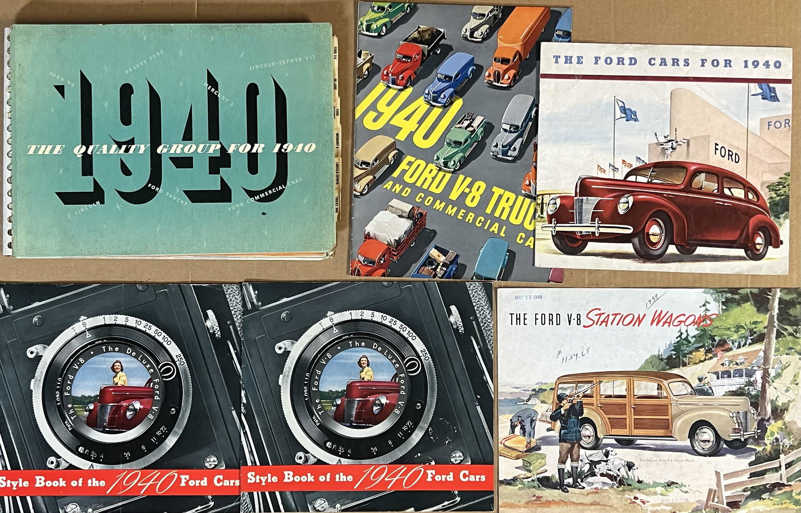 1940 Ford items - dealers album and misc brochures (1 of 2)