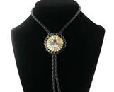 Native American Signed Zuni Sun Face Bolo Tie