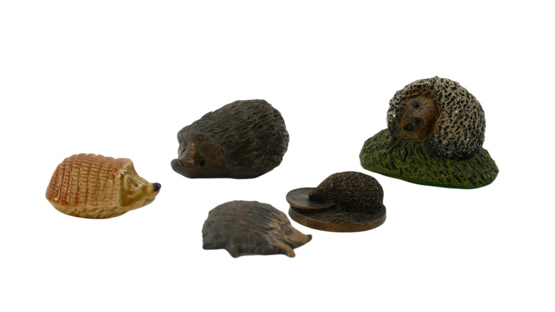 Hedgehog Figurines and Pin (1 of 5)