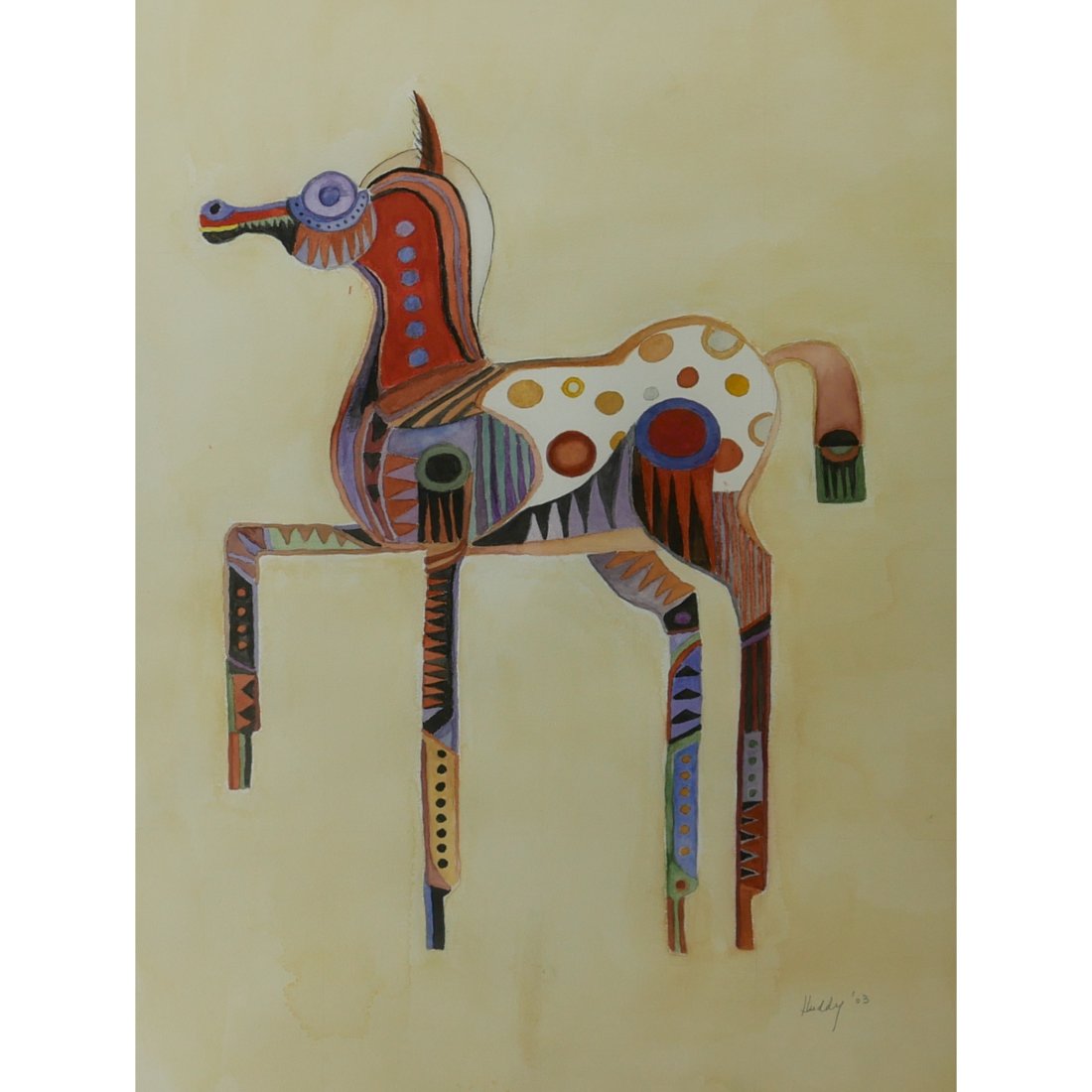 Original Watercolor Horse Painting by Huddy (1 of 6)