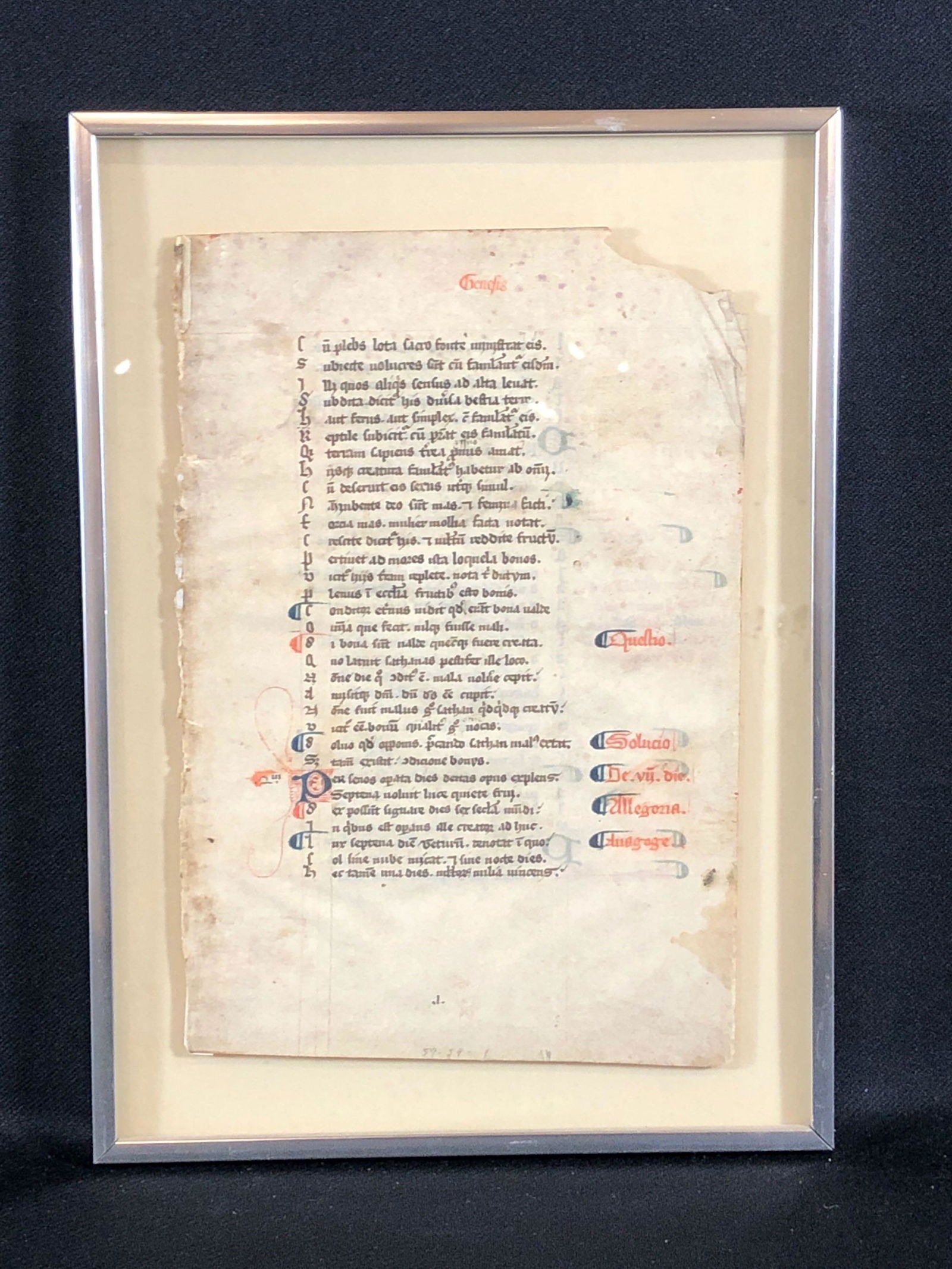 14th Century England Manuscript Leaf (1 of 3)