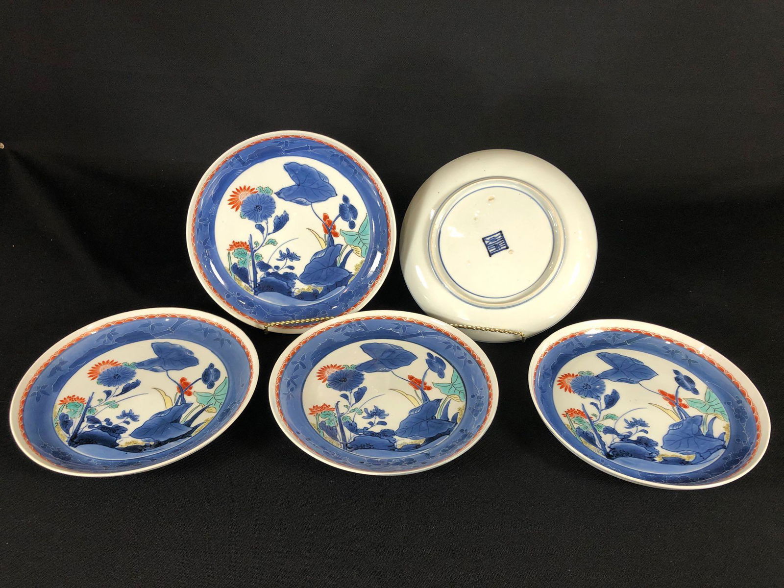 (5) Hand Painted 17th c. Imari Plate (1 of 3)