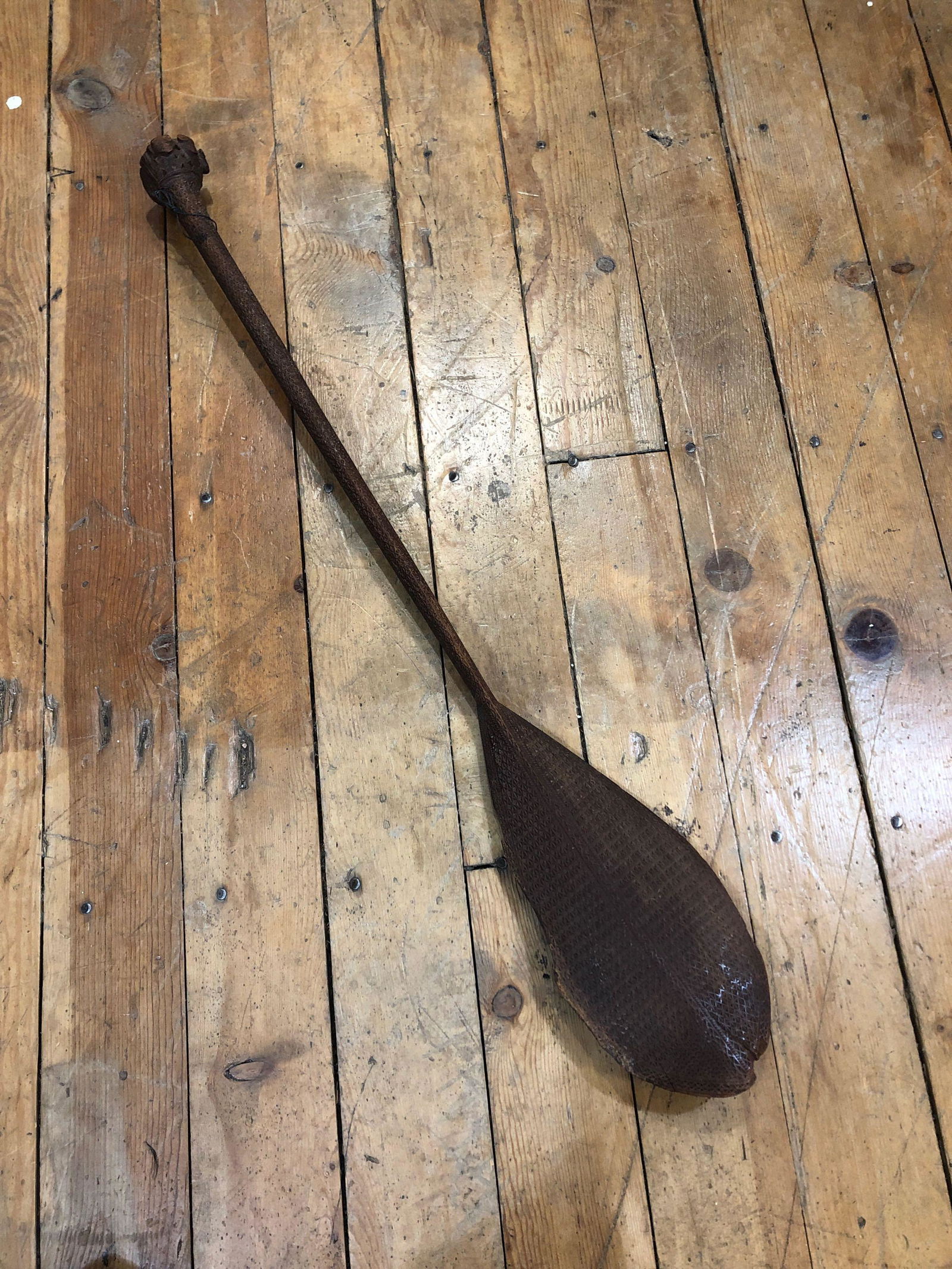 19c Finely Carved Austral Islands Dance Paddle 44"l (1 of 3)