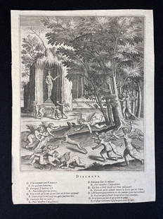 (6) Antoine Caron (French, Beauvais 1521-1599) Leonard Gaultier (French, 1561-1641) Etchings: Overall View 11-1/2" x 8-1/2"