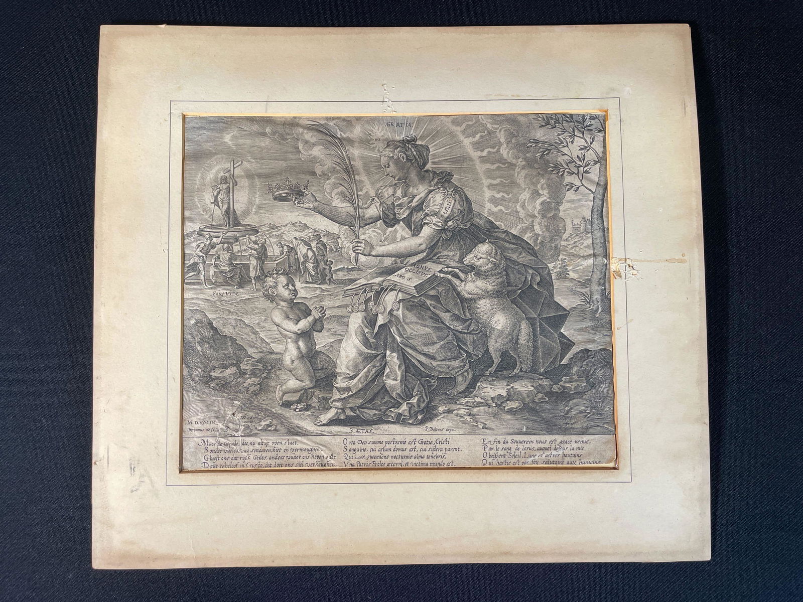 Hieronymus Wierix, Marten de Vos (After) - The Iron Age, The Law of The Grace of The New Testament (1 of 5)