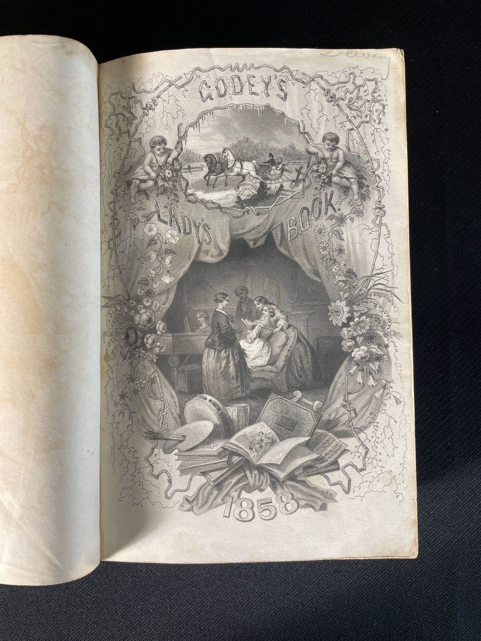 "Godey's Lady's Book" Published 1858: ..