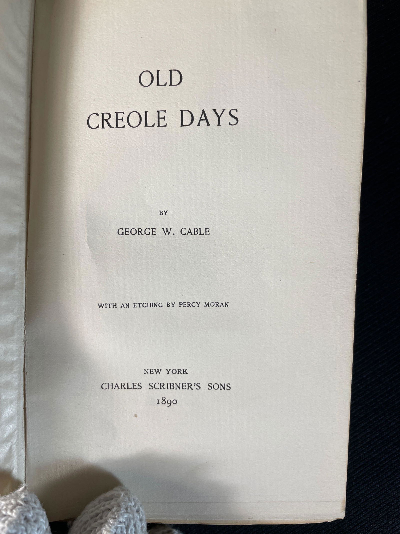 Cable, George W.,"Old Creole Days" (1 of 7)
