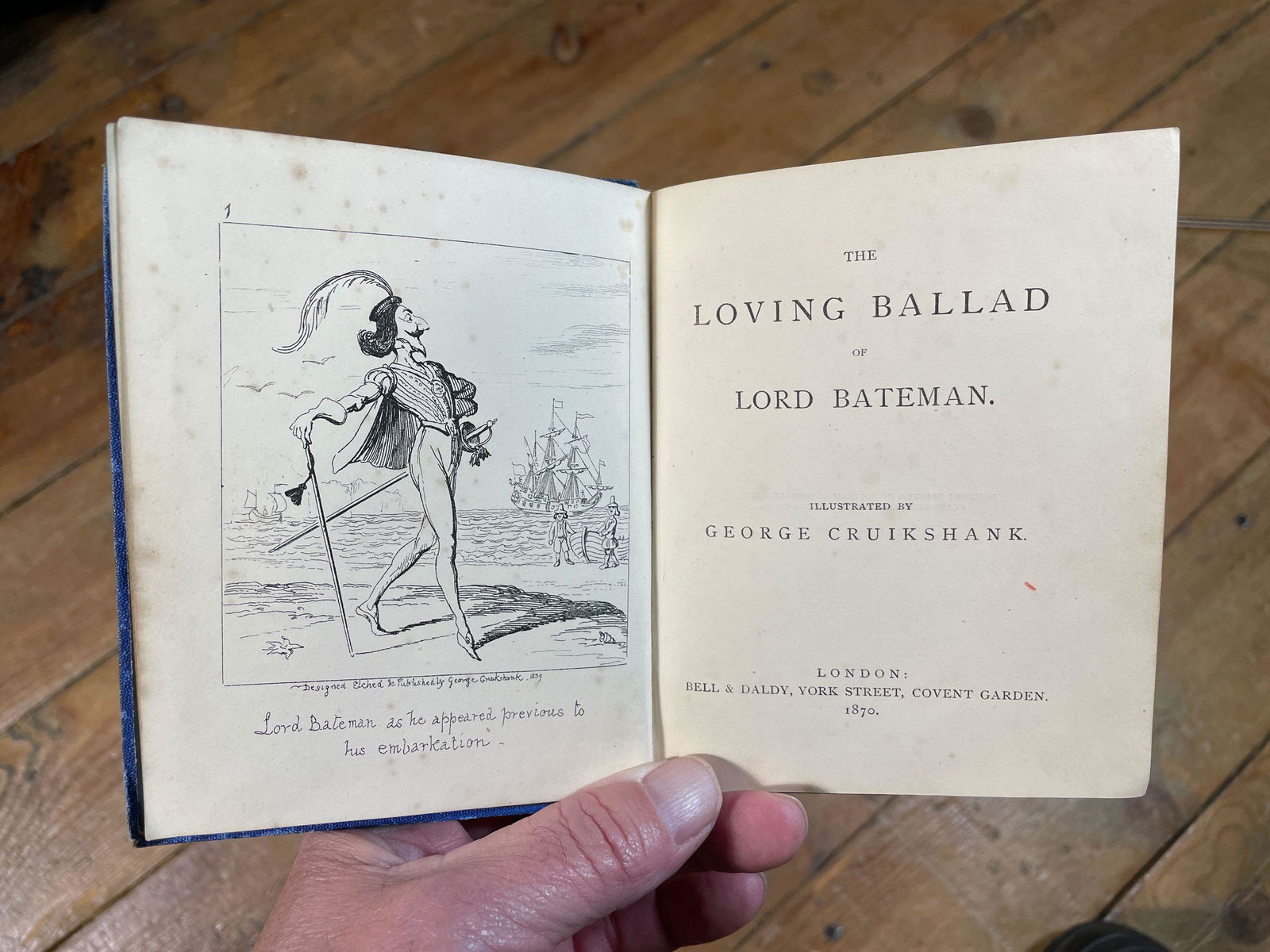 Dickens, Charles, "The Loving Ballad of Lord Bateman", Illustrated by George Cruikshank: Published 1870 by Bell & Daldy of London