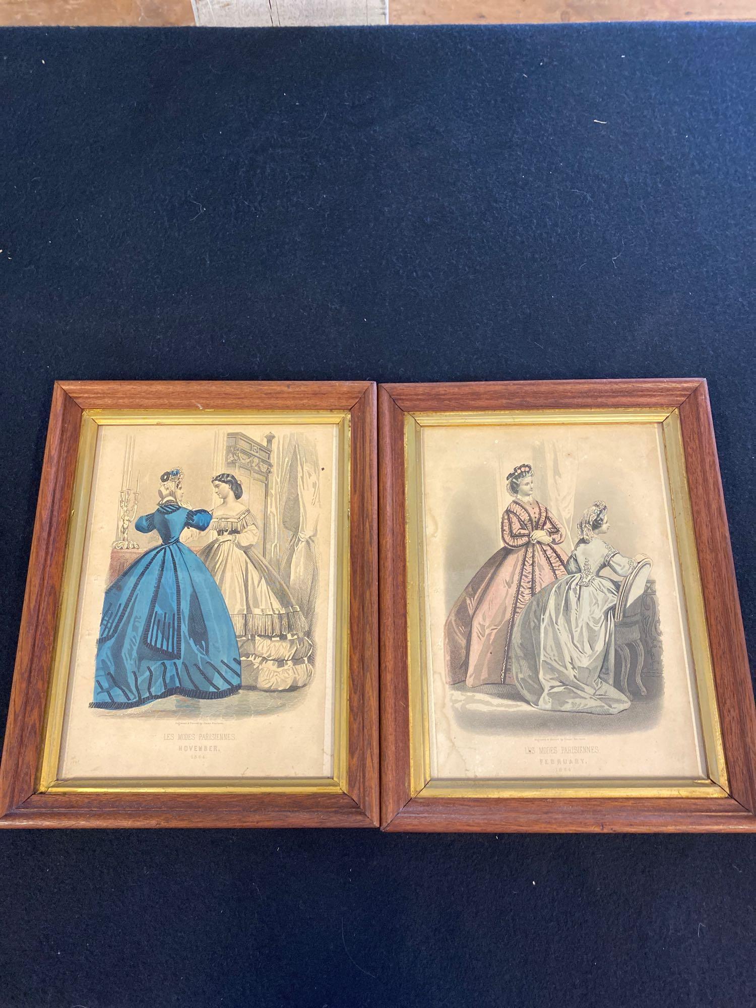 (2) Les Modes Parisiennes Hand Colored French Fashion Prints (1 of 6)