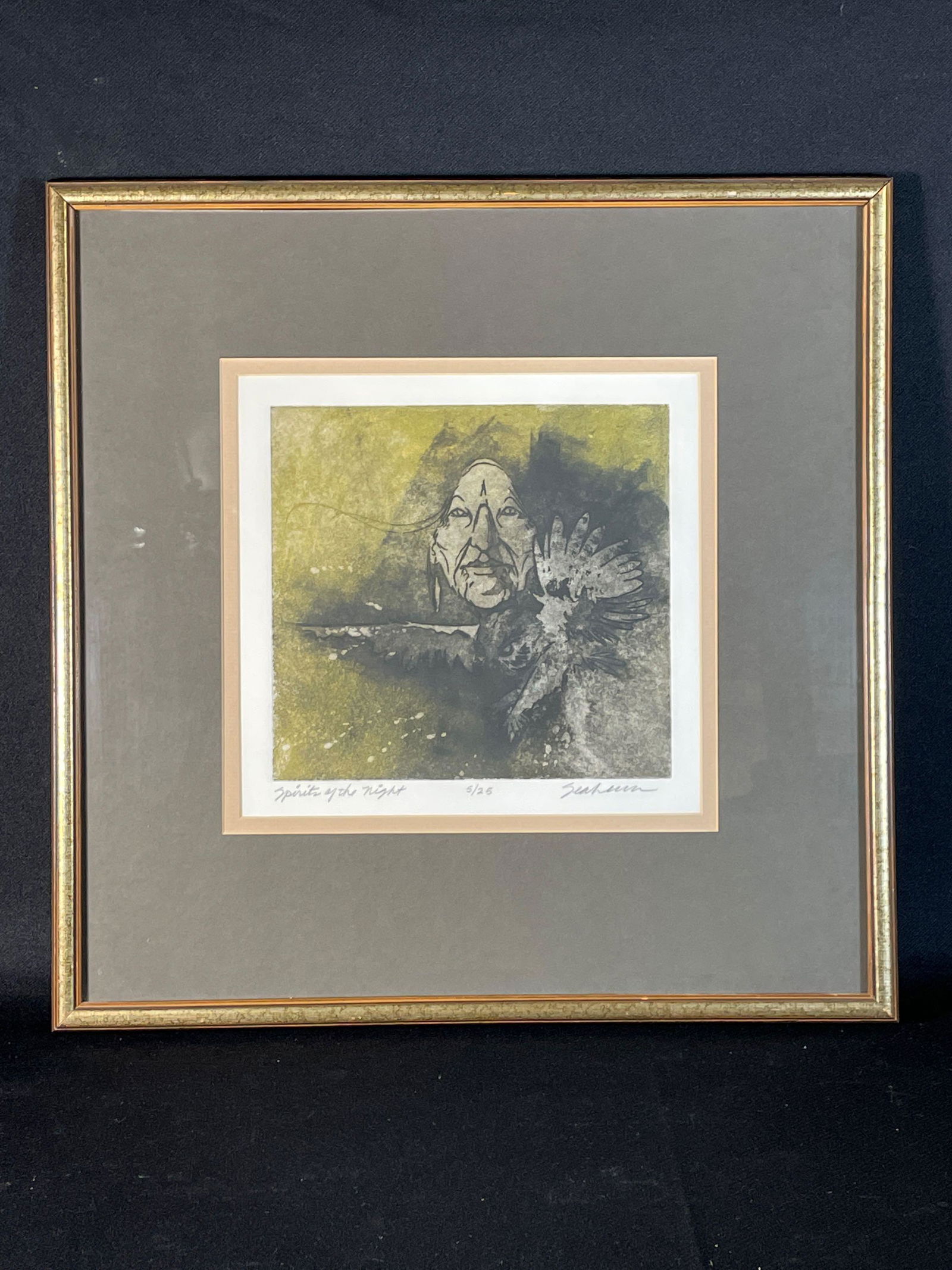 Bert Seaborn (American 1931-)"Spirit of The Night" Signed, #5/25 Print (1 of 5)