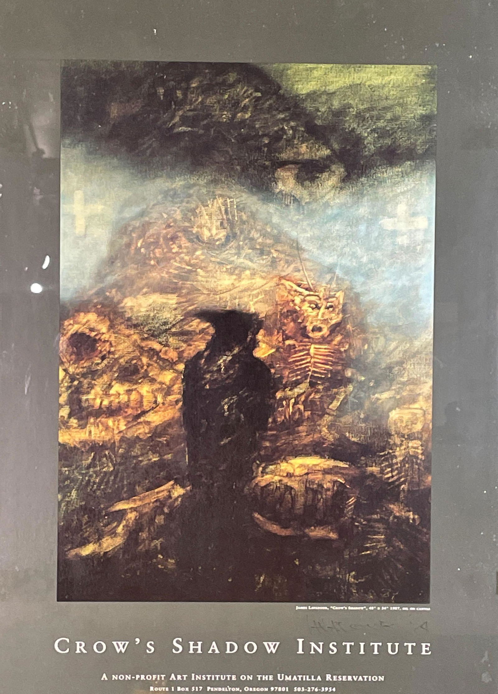 James Lavadour (American  Umitilla Reservation 1951-) "Crow's Shadow" Poster Signed (1 of 4)