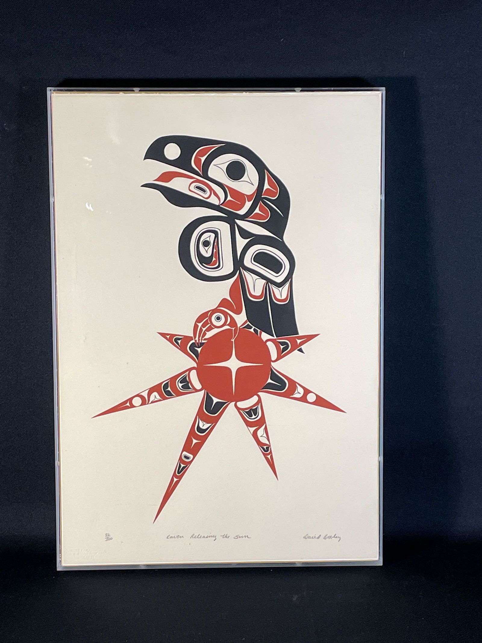 David Boxley (America 1953-) "Raven Releasing The Sun" Silk Screen Signed  #82/300 (1 of 6)