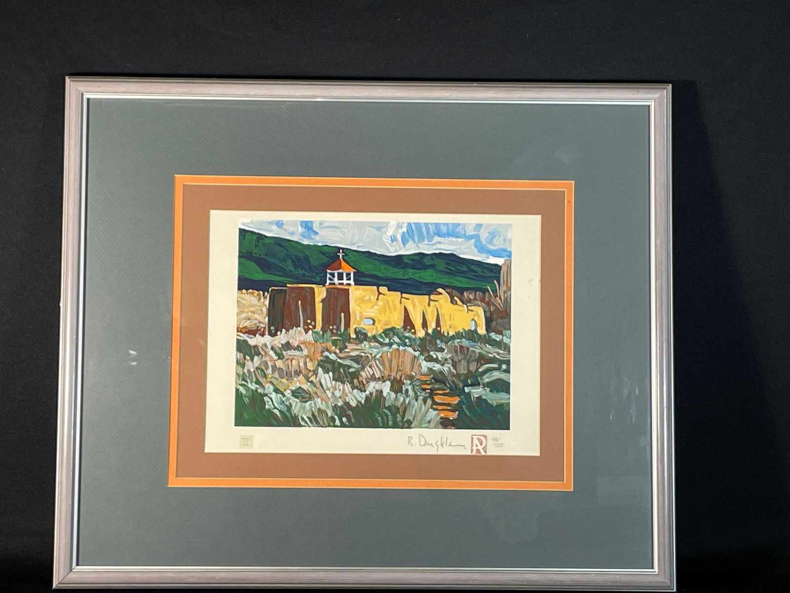 Robert Daughters (American, 1929-2013) "New Mexico Church II" Hand Pulled Serigraph signed #68/125 (1 of 7)