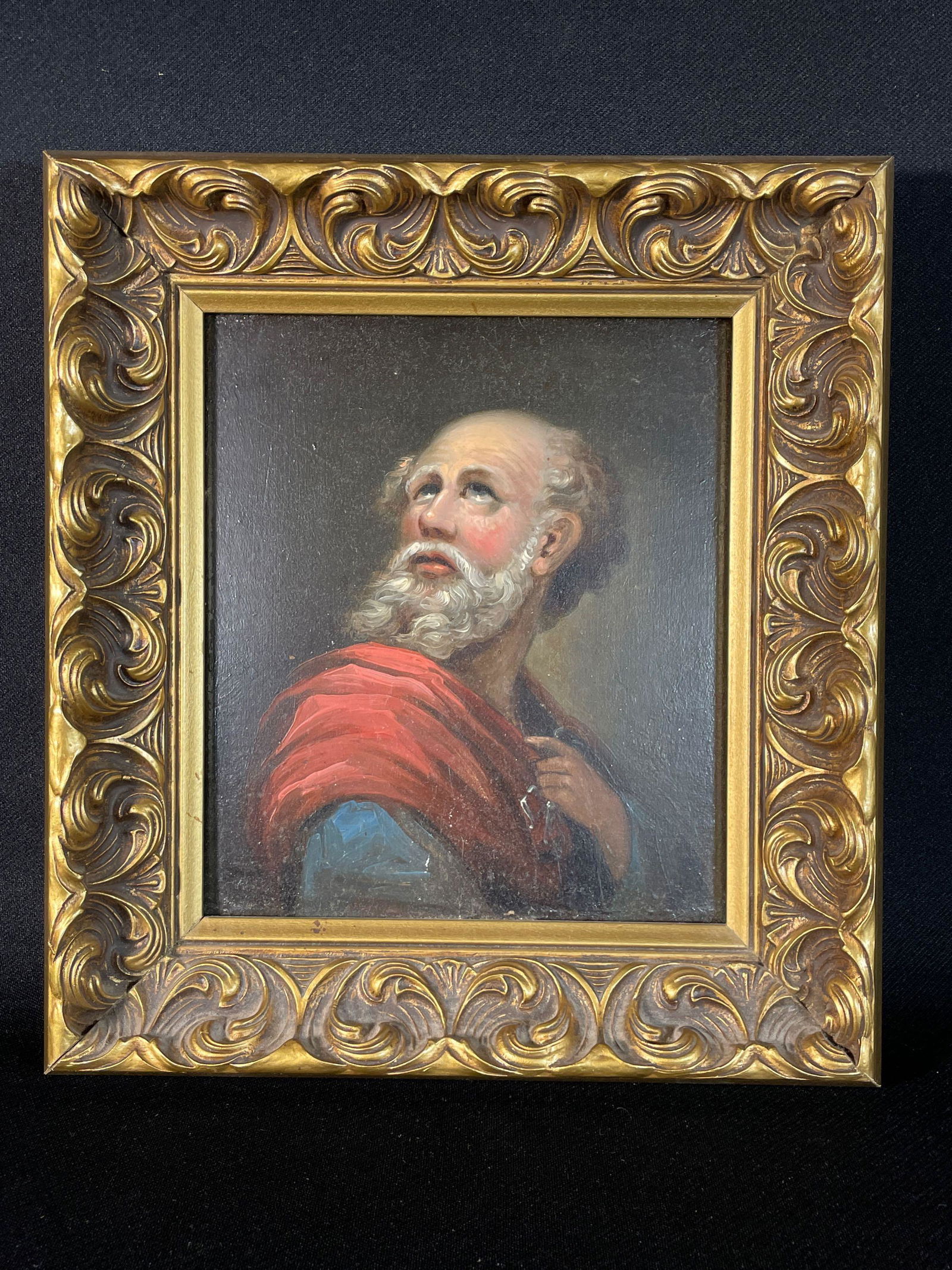 Portrait of Saint Joseph, Oil on Board, Unsigned (1 of 3)