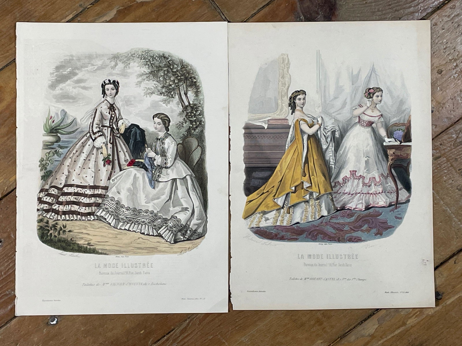 (10) "La Mode Illustree" Etchings: ...