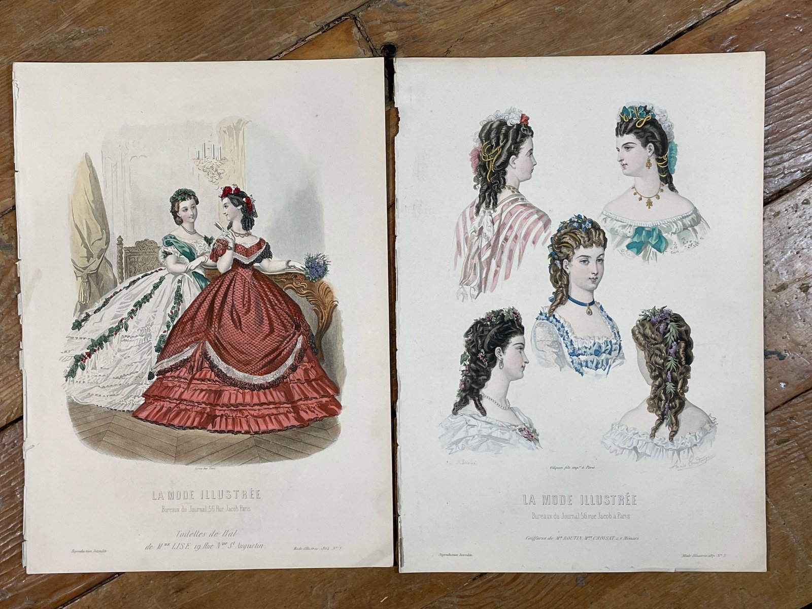 (10) "La Mode Illustree" Etchings: ...