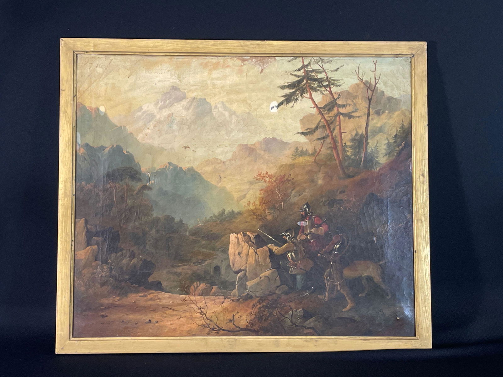 Oil on Canvas Depicting Spanish Military Scene (1 of 6)