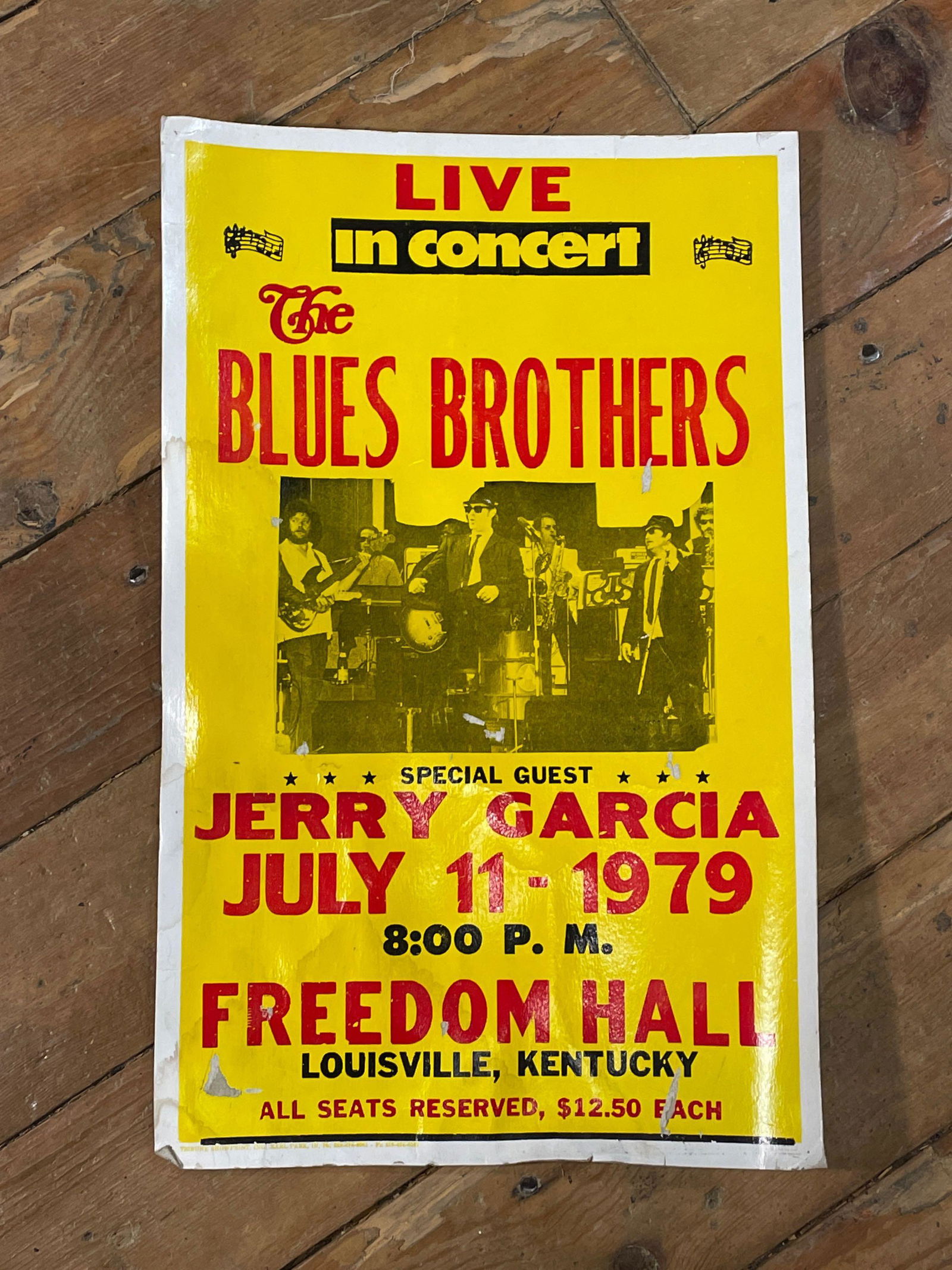 1979 The Blues Brothers, Special Guest Jerry Garcia Freedom Hall, Louisville, Kentucky, Poster (1 of 2)