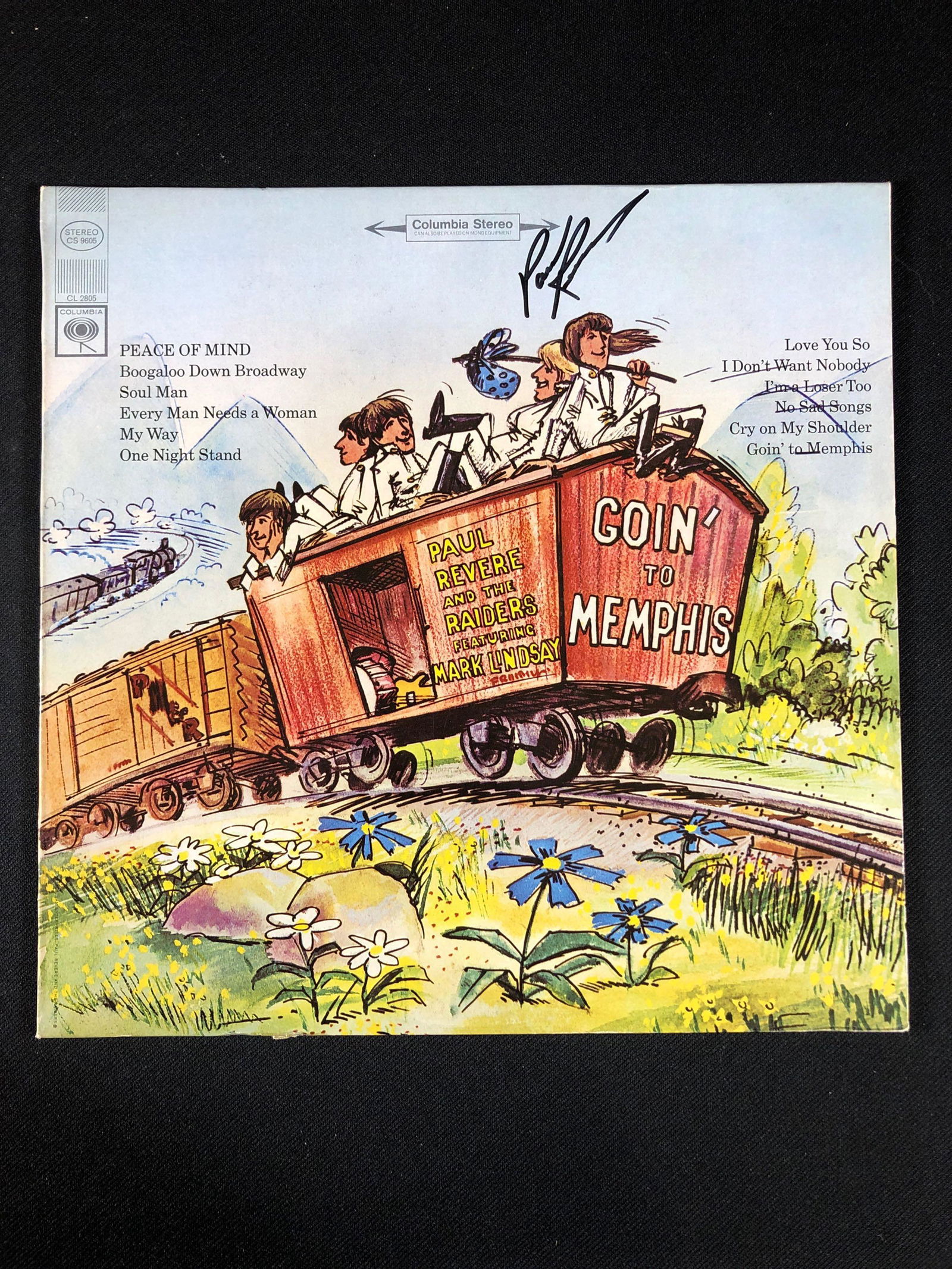 Paul Revere and The Raiders "Goin' to Memphis" Autographed Album Signed by Paul Revere (1 of 8)