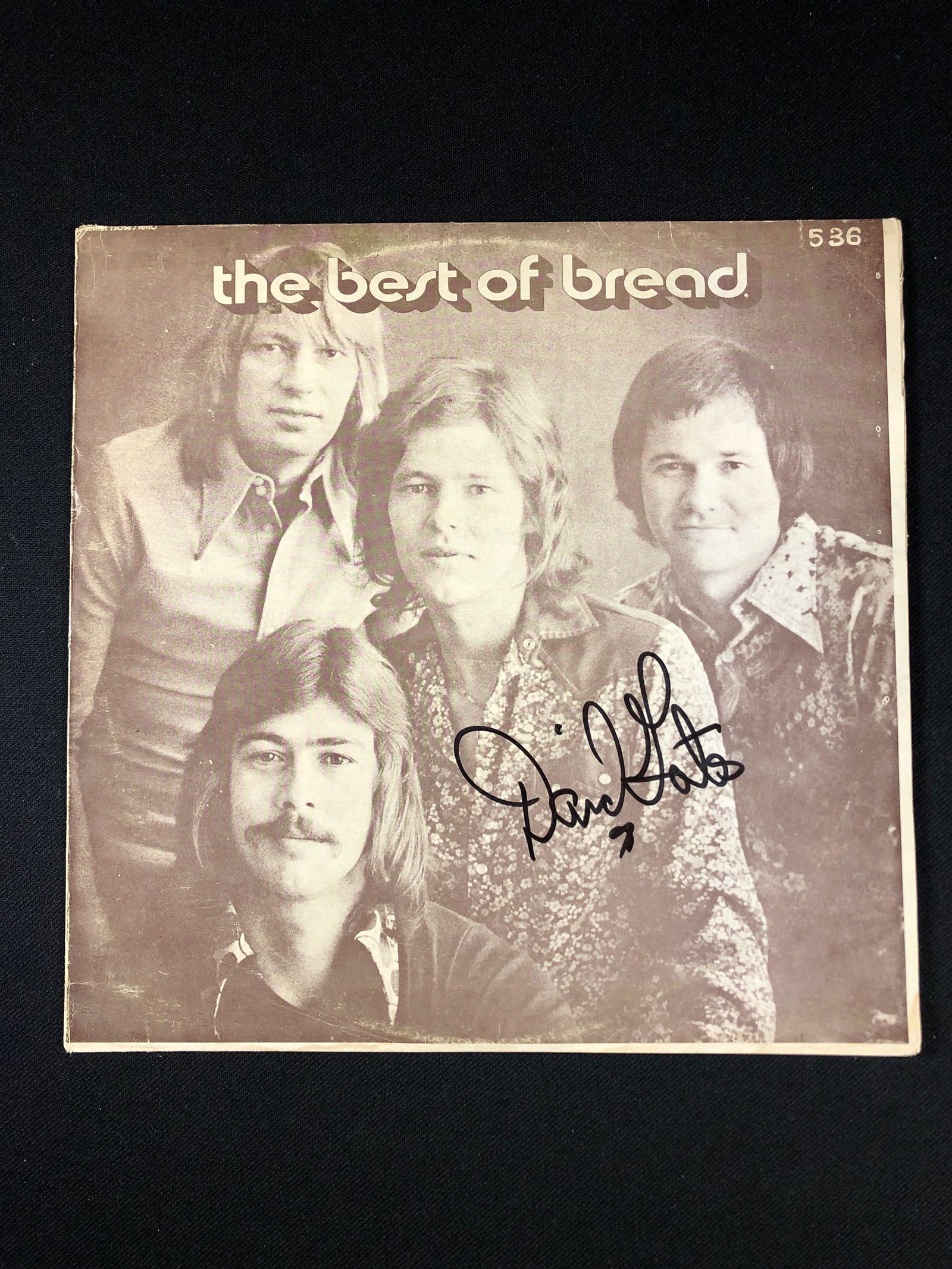Bread "The Best of" Autographed Album Signed by David Gates: Album is in poor condition, Album was Distributed in Korea