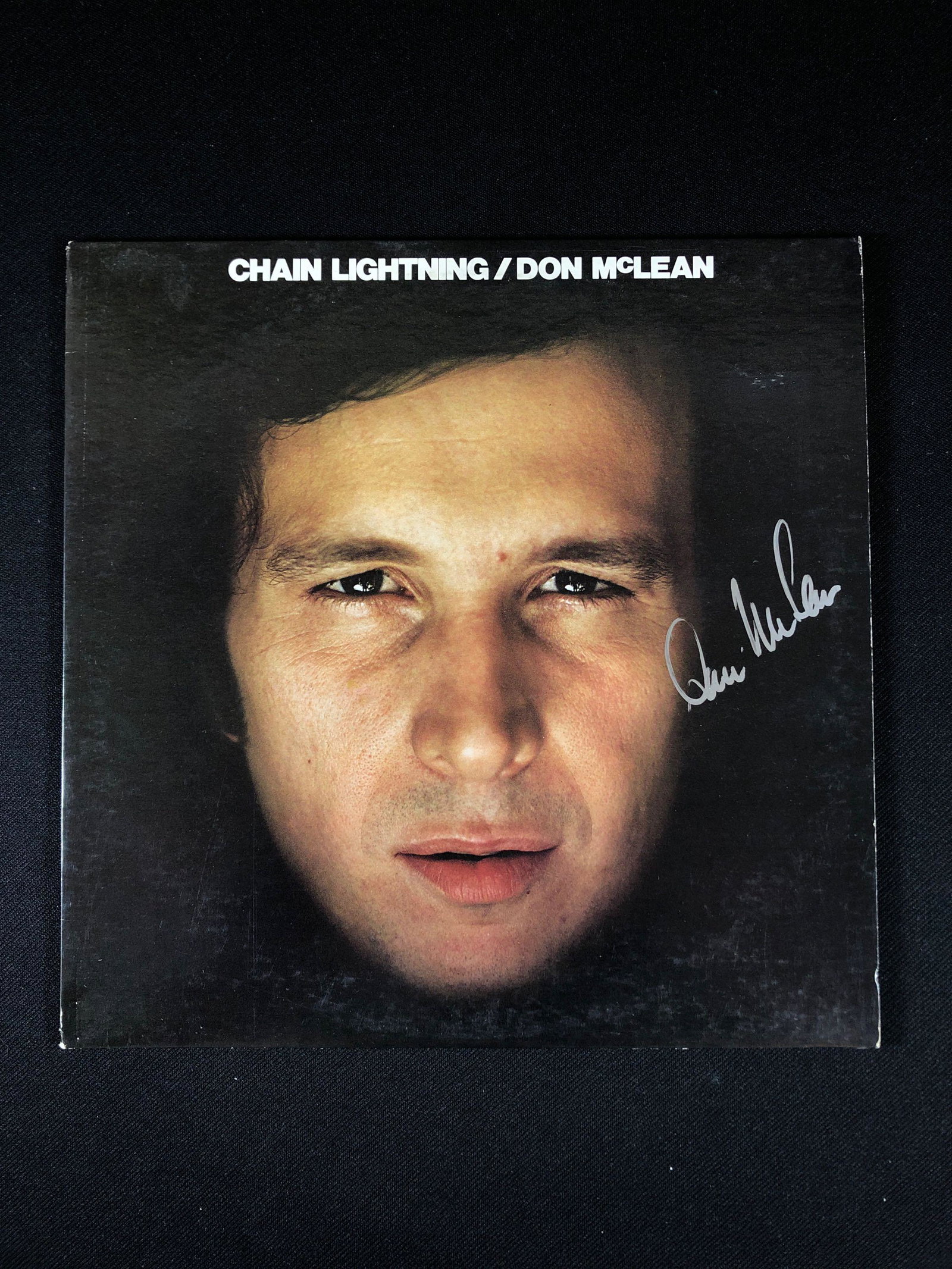 Don McLean "Chain Lightning" Autographed Album: ...