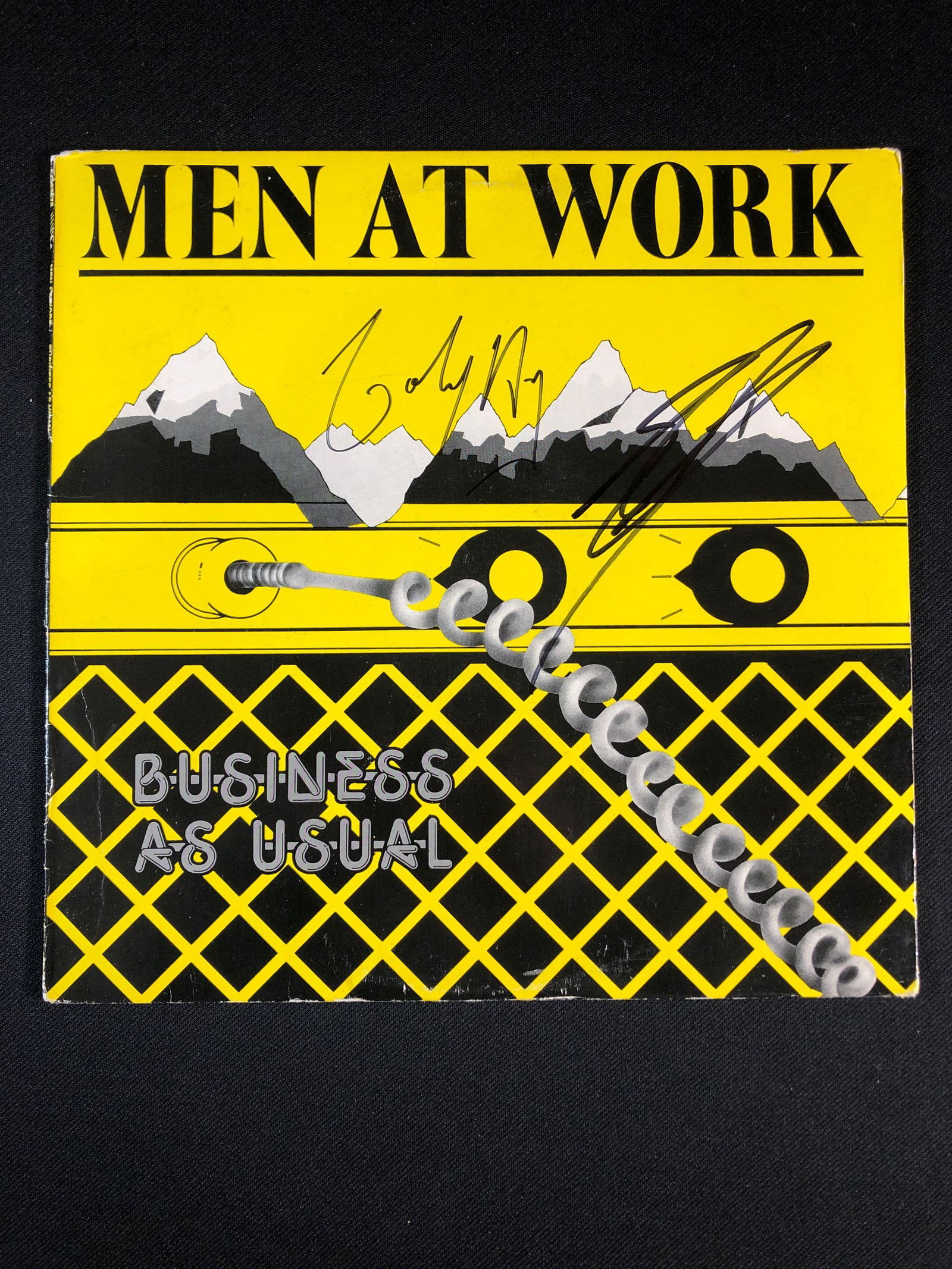 Men At Work "Business As Usual" Autographed Album Signed by Colin Hay and Greg Ham (1 of 7)