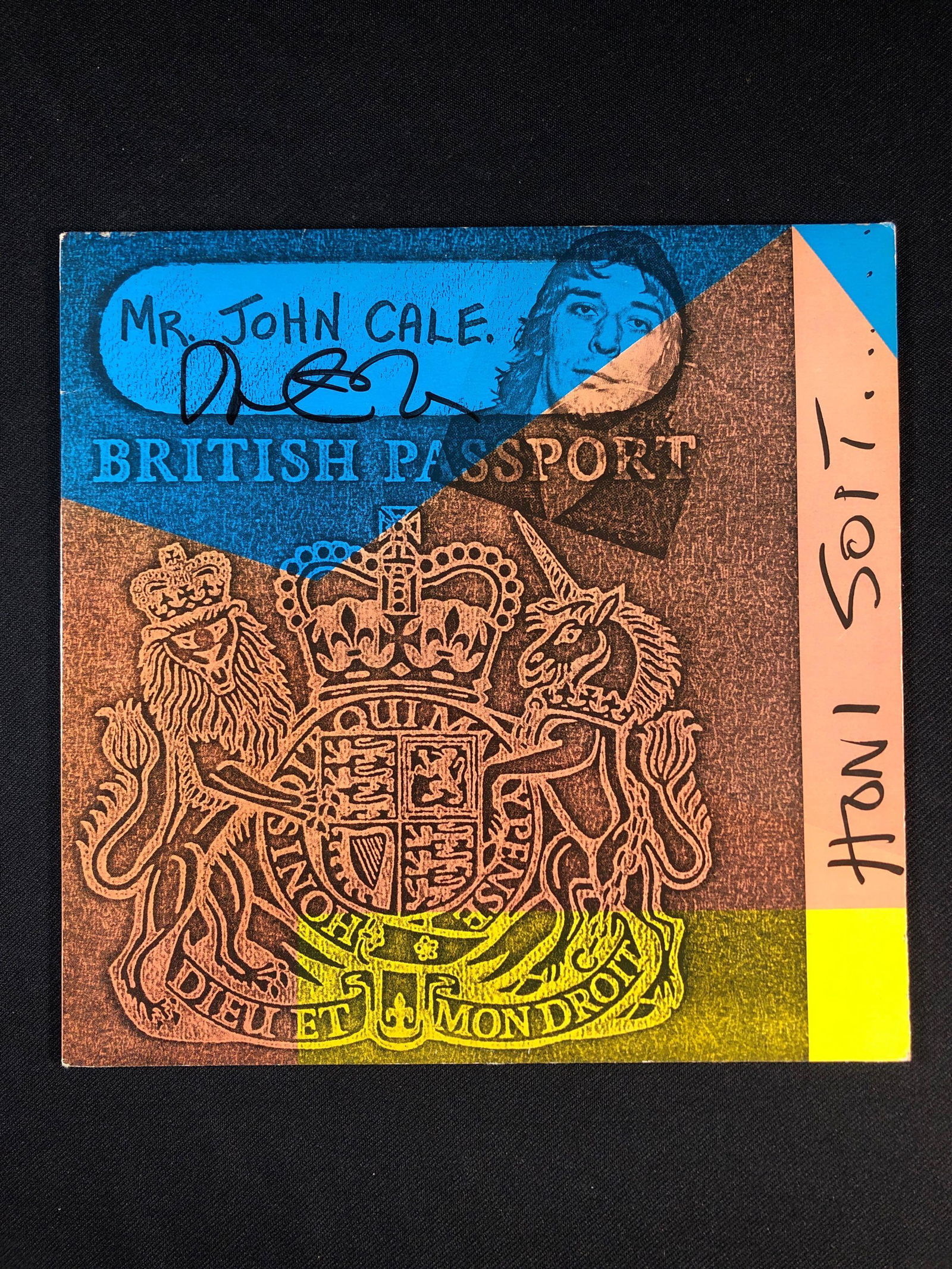 John Cale "Honi Soit" Autographed Album (1 of 4)
