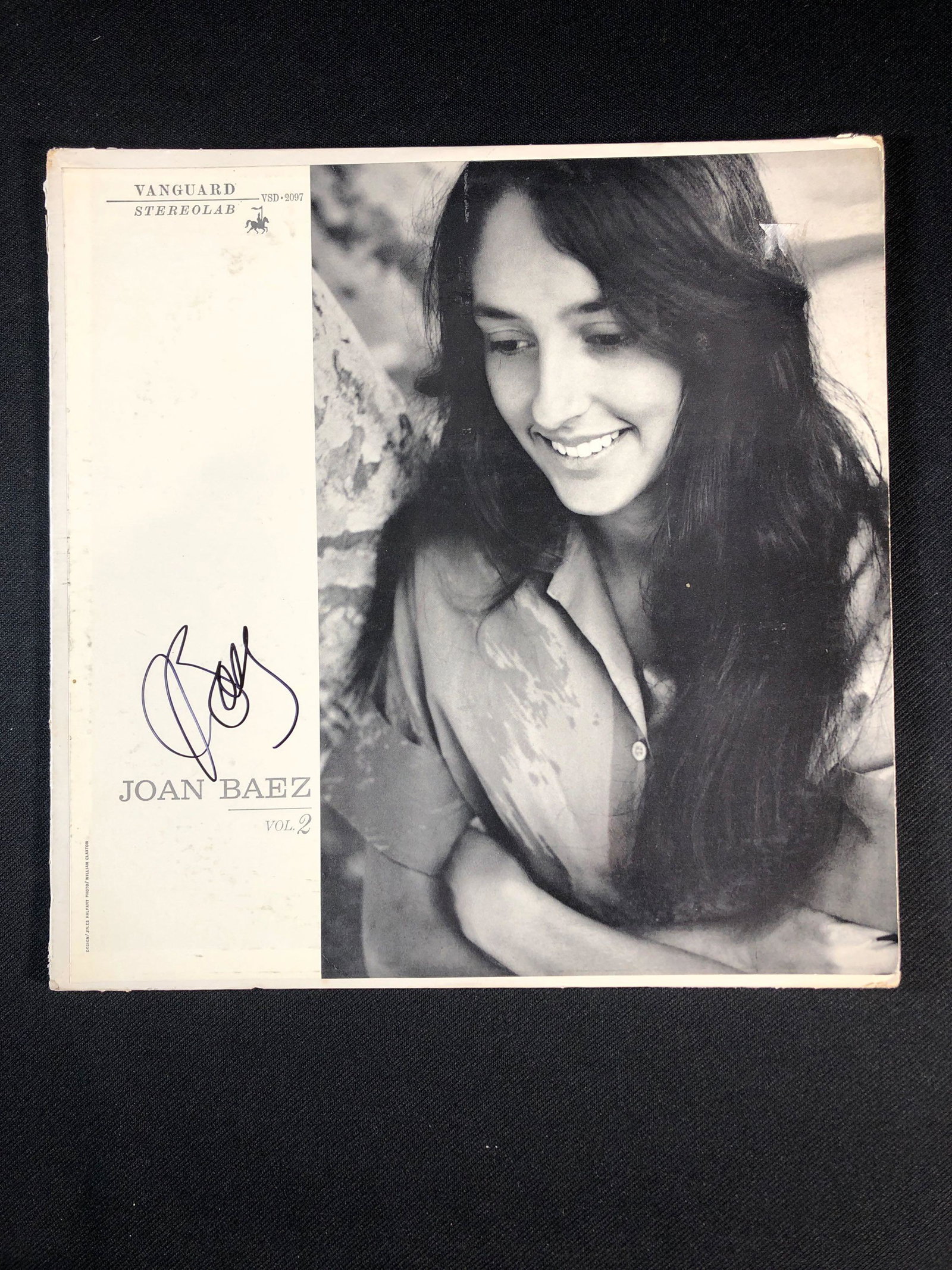 Joan Baez "Vol. 2" Autographed Album: Cover is separating