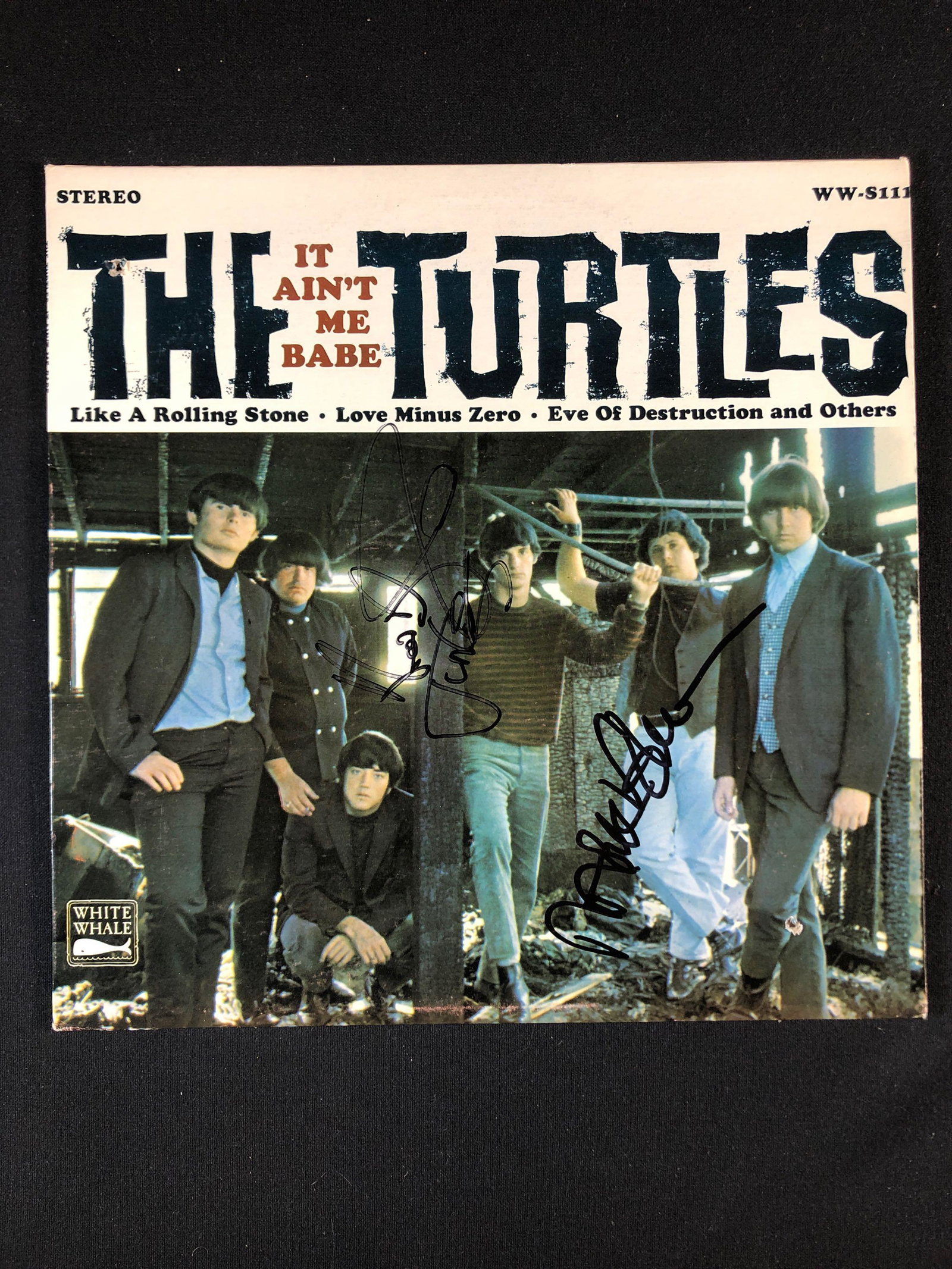 The Turtles "It Ain't Me Babe" Autographed Album: Signed by Mark Volman and Howard Kaylan
