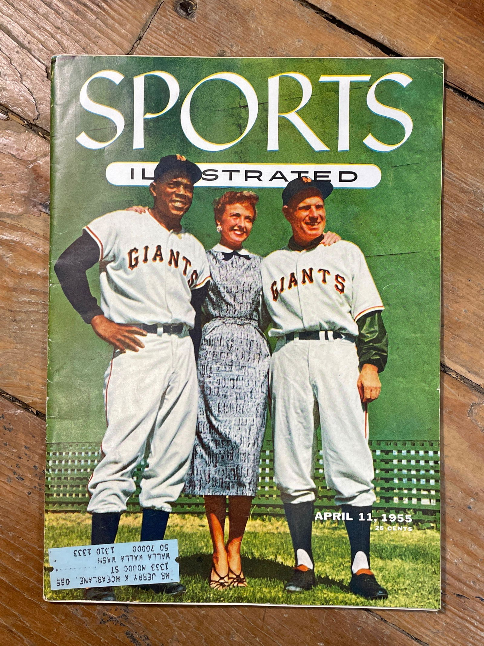 Sports Illustrated April 11, 1955 Full Page Topps Baseball Cards  Willie Mays (1 of 6)