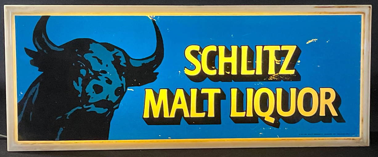 Schlitz Malt Liquor Lighted Beer Sign Worked When Tested (1198) on