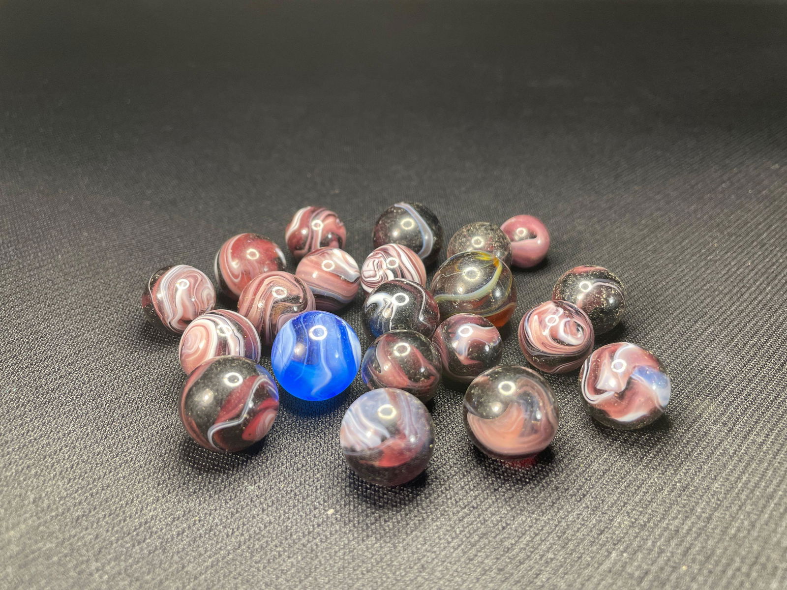 (21) Assorted Slag Marbles (1 of 1)