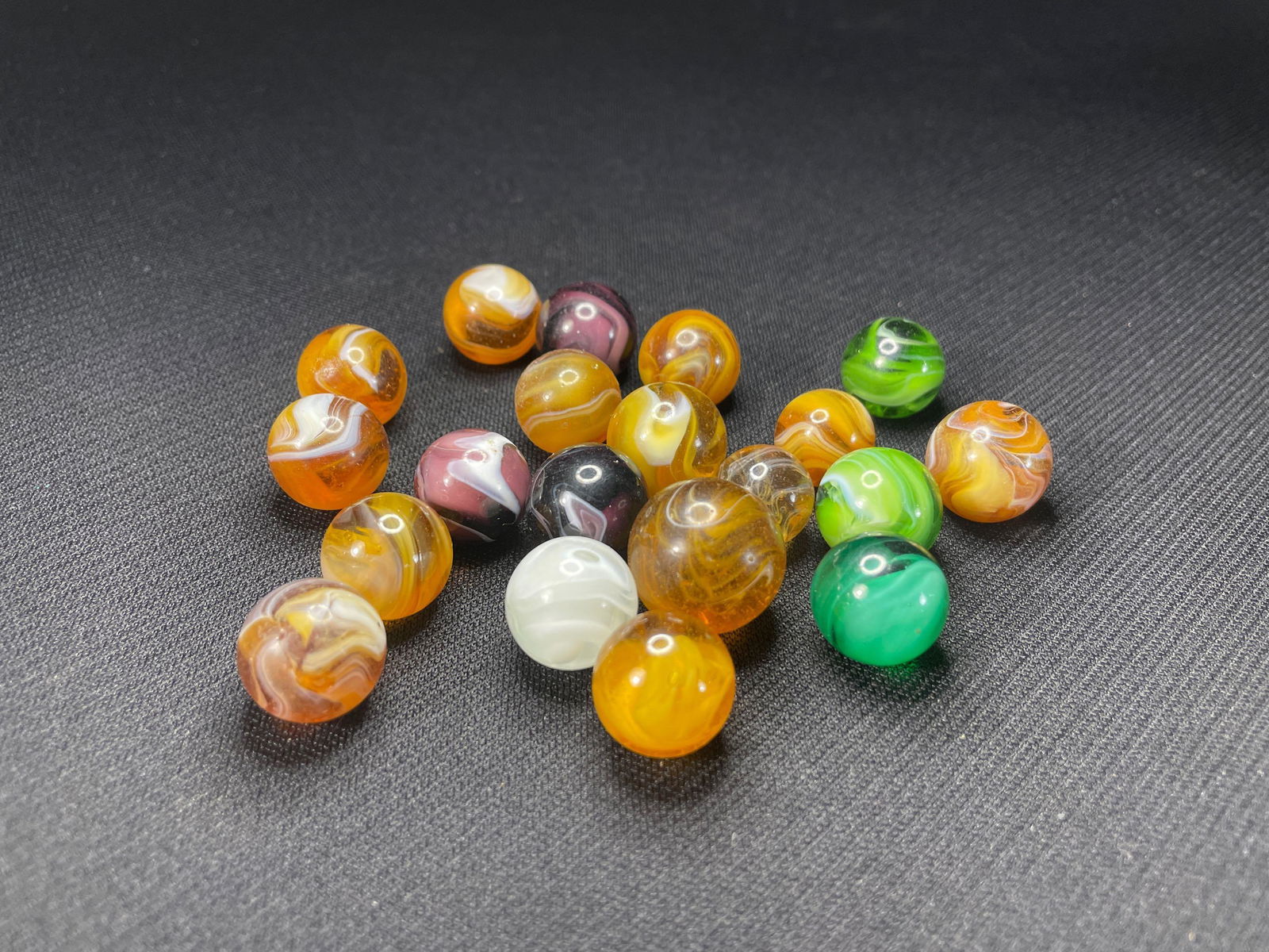 (20) Assorted Slag Marbles (1 of 1)