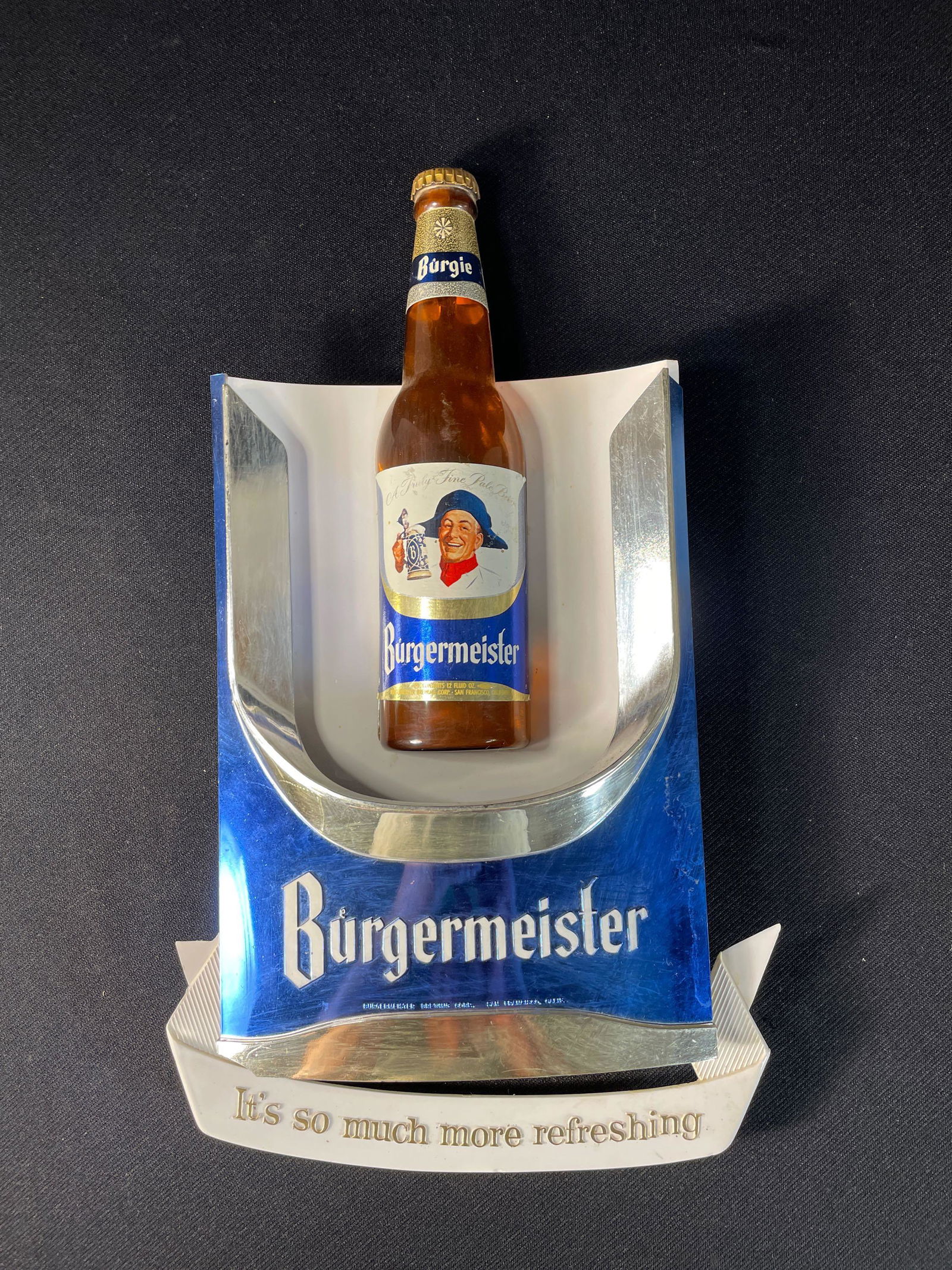 Burgermeister Plastic Beer Sign 16" x 9-1/2" (1 of 2)