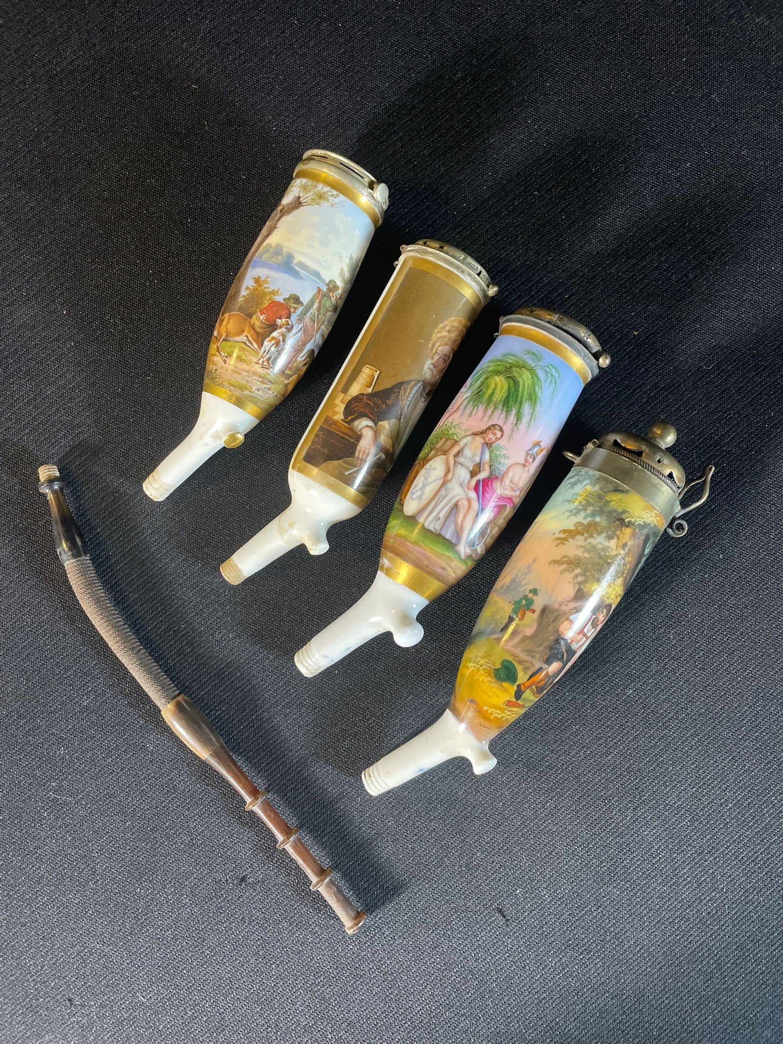 (4) German Porcelain Tobacco Pipe Bowls (1 of 9)