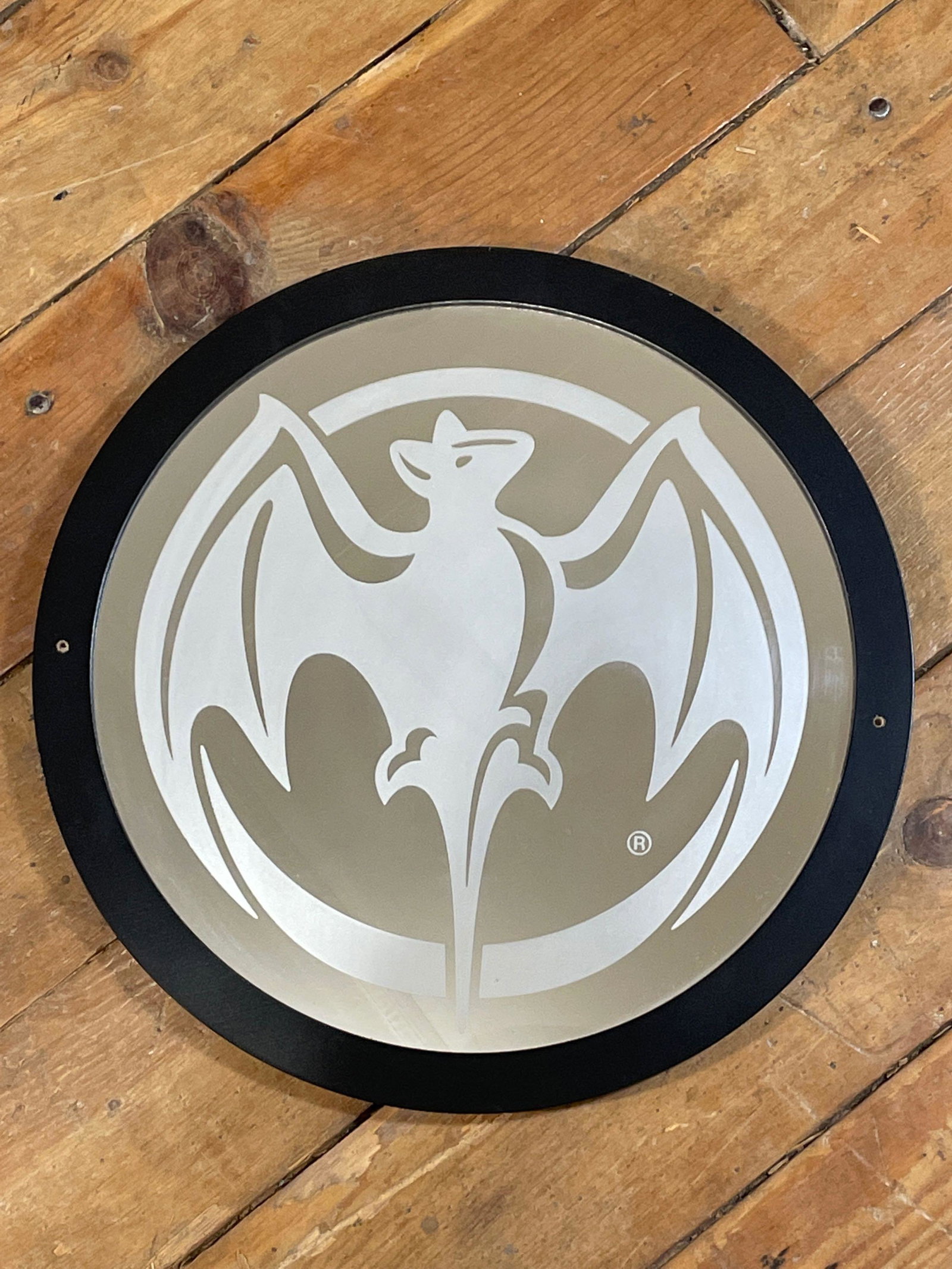 Round Bacardi Bat Mirror 16" Diam: ...