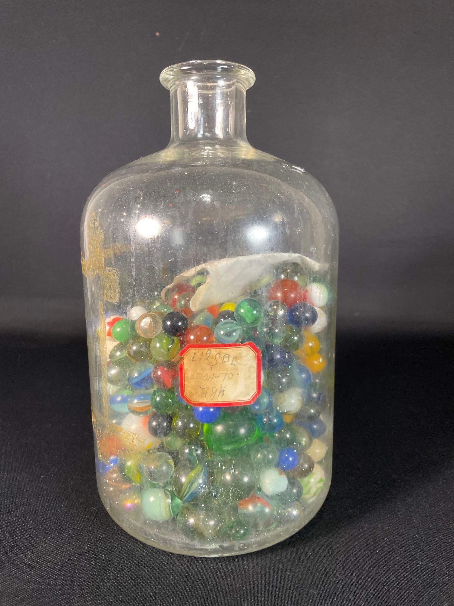 Glass Bottle w/ Vintage Marble Collection (1 of 1)