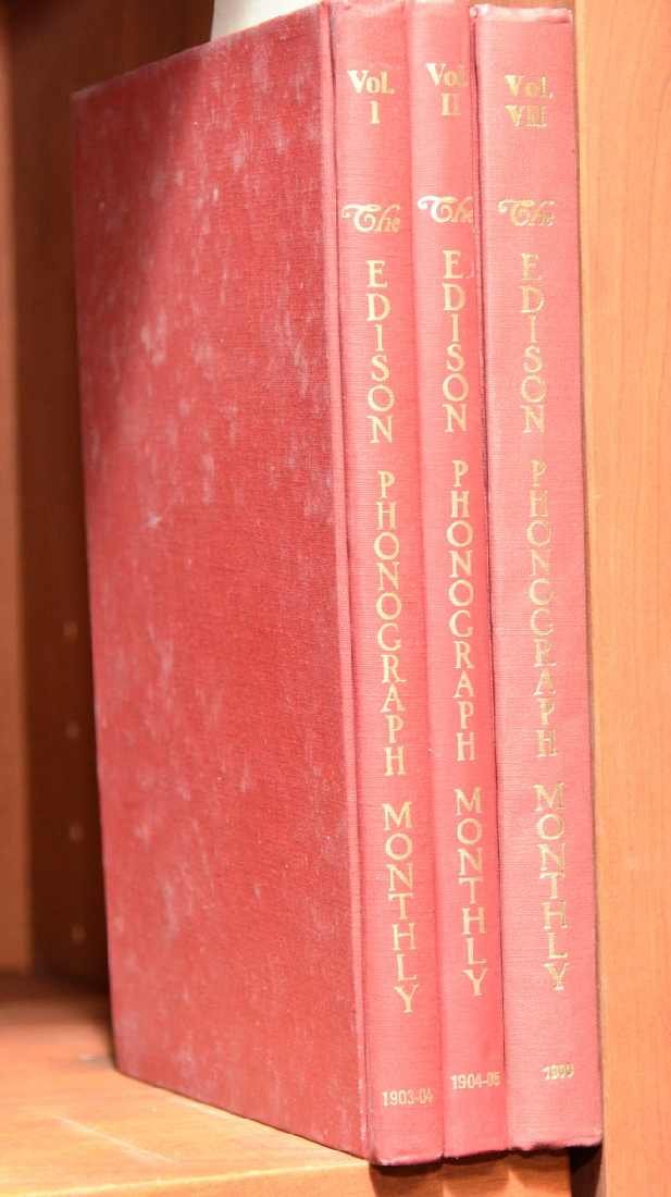 3 BOOKS, EDISON PHONOGRAPH MONTHLY: VOLUMES 1, 2 &: 3 BOOKS, EDISON PHONOGRAPH MONTHLY: VOLUMES 1, 2 & 7
