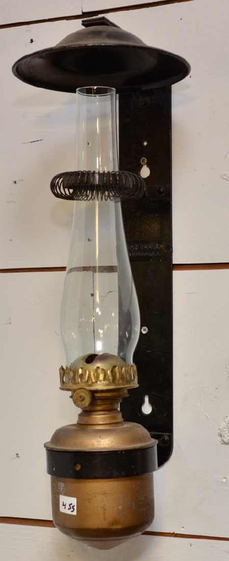CABOOSE LAMP, BURNER KNOB MARKED EAGLE, USA, WALL : CABOOSE LAMP, BURNER KNOB MARKED EAGLE, USA, WALL MOUNT UNIT MARKED DRESSEL ARLINGTON N.J., 17"