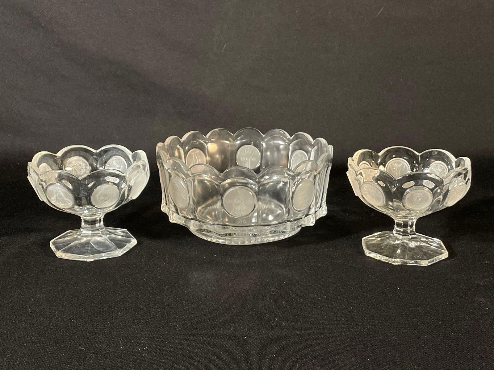 Fostoria Coin Glass Compote set (1 of 4)